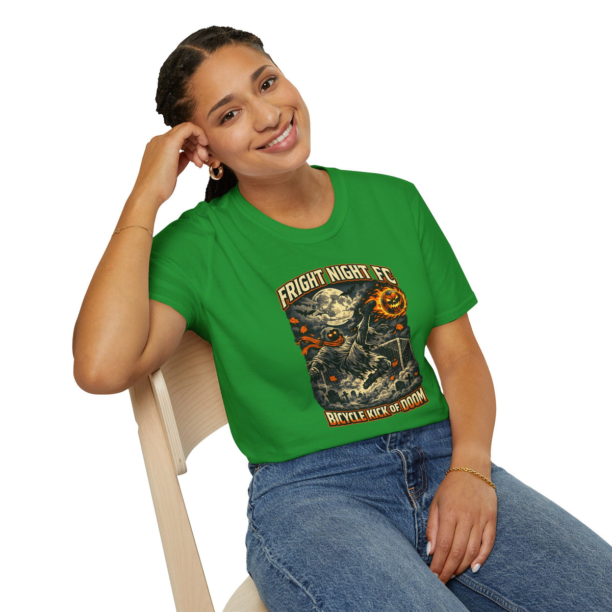 Halloween Soccer Shirt, Fright Night FC Tee, Mummy Soccer T-Shirt, Pumpkin Soccer Ball Shirt, Fall Sports Gift