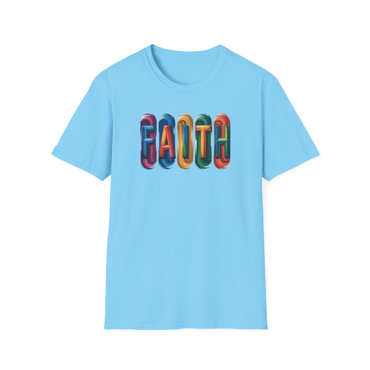 FAITH T-Shirt – Inspirational Christian Shirt for Men & Women, Colorful Faith Graphic Tee, Motivational Religious Apparel