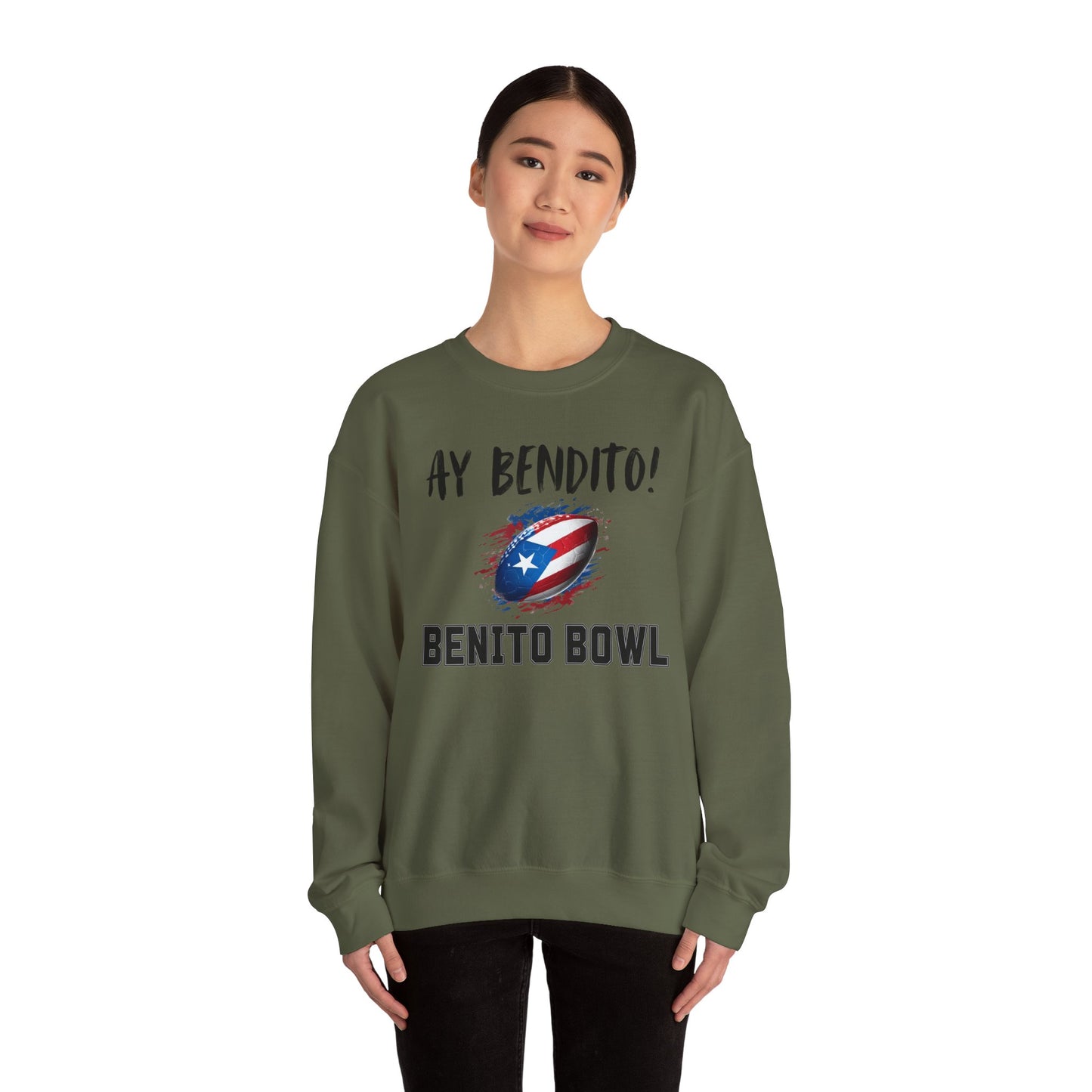 Ay Bendito! Benito Bowl Sweatshirt, Halftime Benito Shirt, Football Fan Gift, Benito Sweatshirt, Puerto Rico Heritage Boriqua Pride Gift