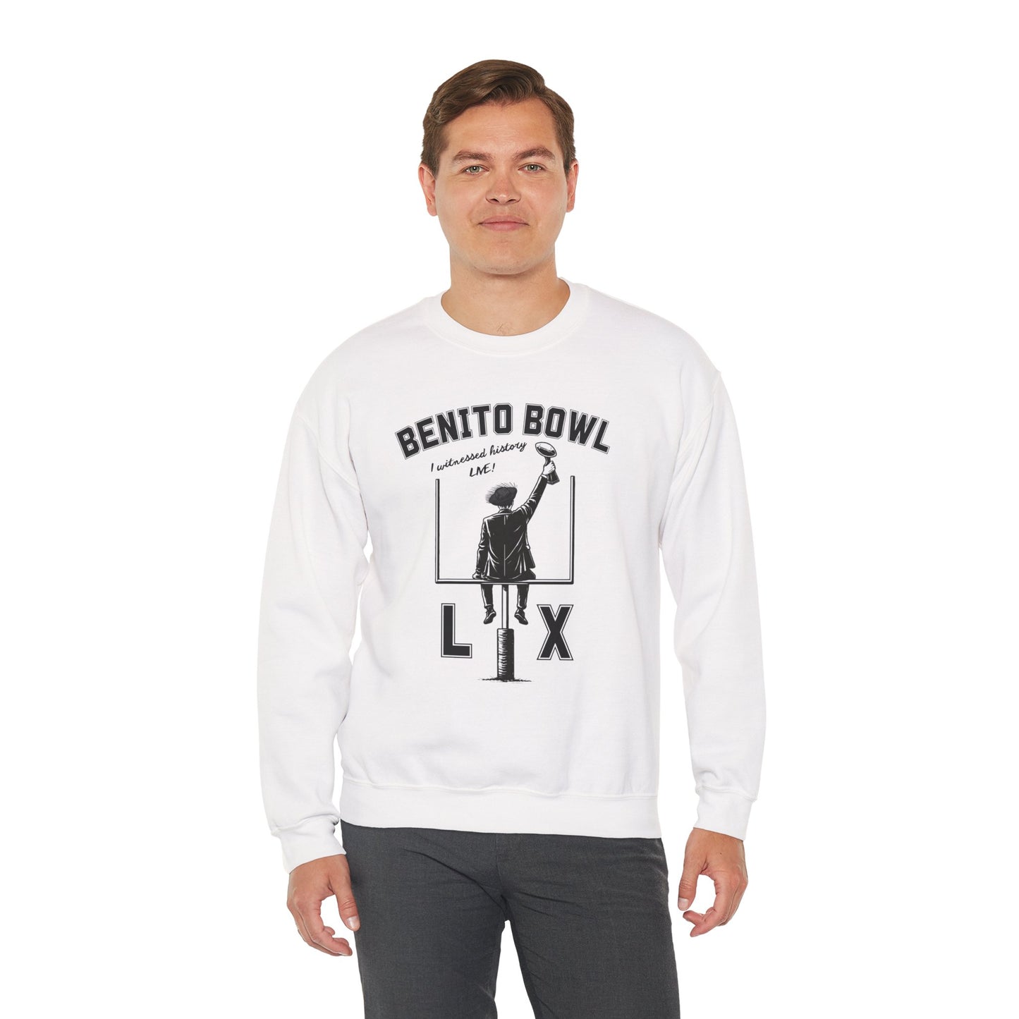 Benito Bowl LX Witnessed History Live Halftime Sweatshirt, Football Fan Gift, Benito Sweatshirt, Puerto Rico Boricua Heritage