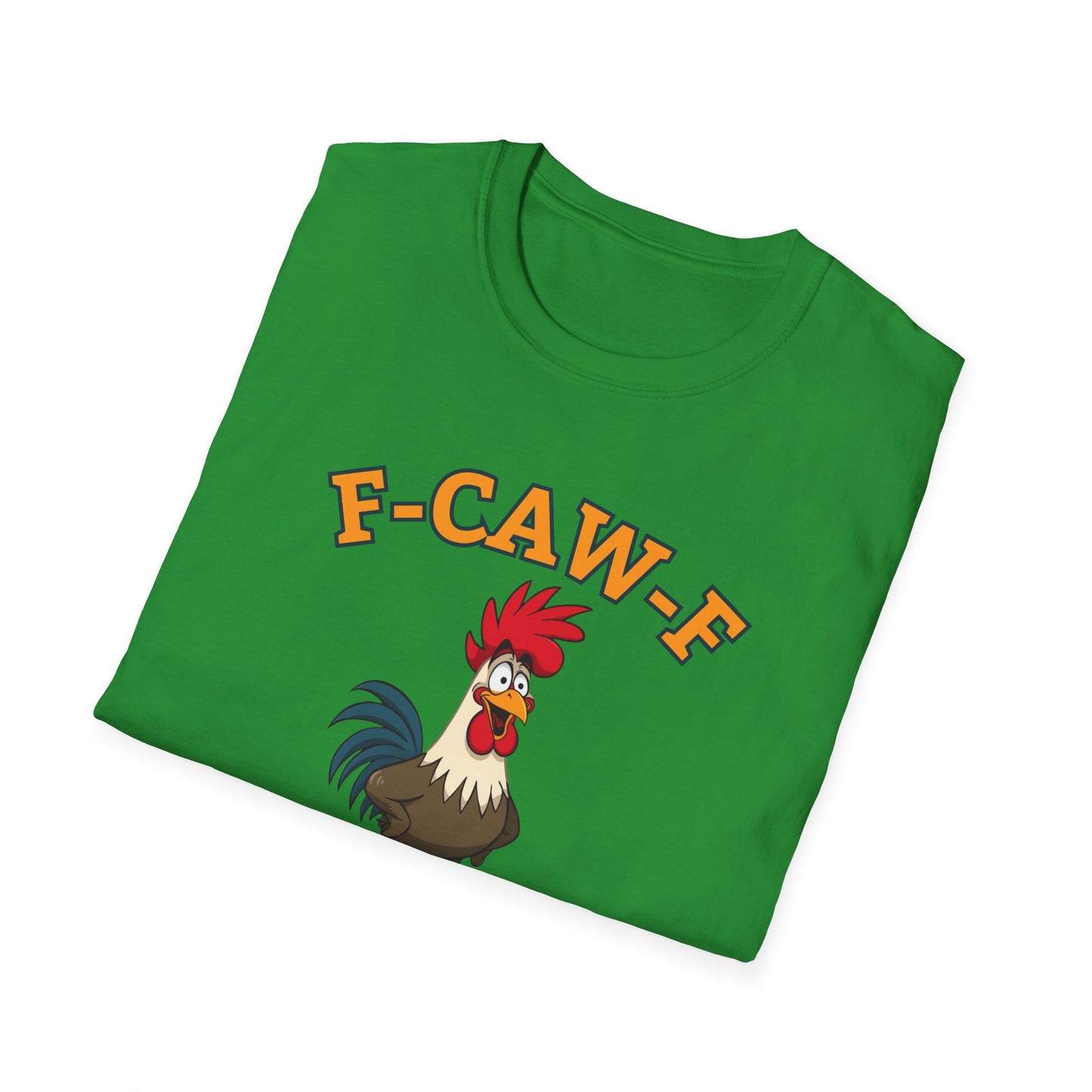 Funny F-CAW-F Rooster T-Shirt, Rooster Lover Shirt, Chicken Tee, Humorous Top, Fun Bird Apparel, Gift for him, Gift for her, Funny Shirt