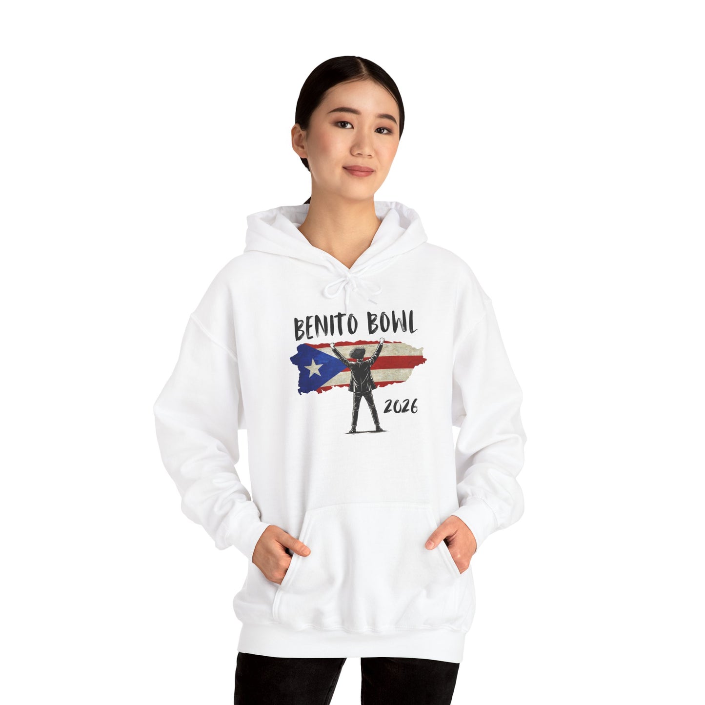 Benito Bowl 2026 PR Flag Hoodie, Benito Bowl, Football Fan Gift, Puerto Rico Boricua Heritage Culture Pride Hoodie