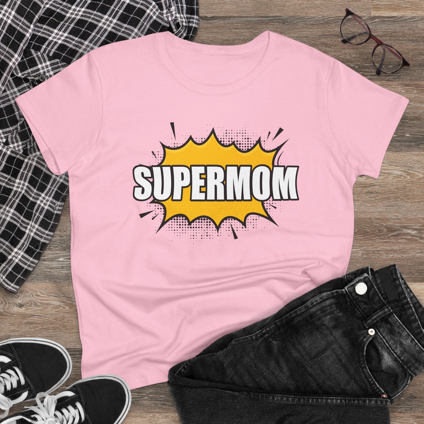 Supermom T-Shirt, Gift for Mom, Cute Summer Top, Mother's Day Gift, Family Gatherings, Casual Wear, Mom's Birthday, Supermom