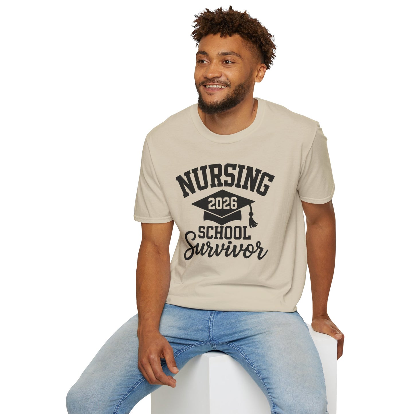 Nursing 2026 School Survivor T-Shirt, Nurse Graduation Shirt, RN Student Gift, Nursing School Grad Tee