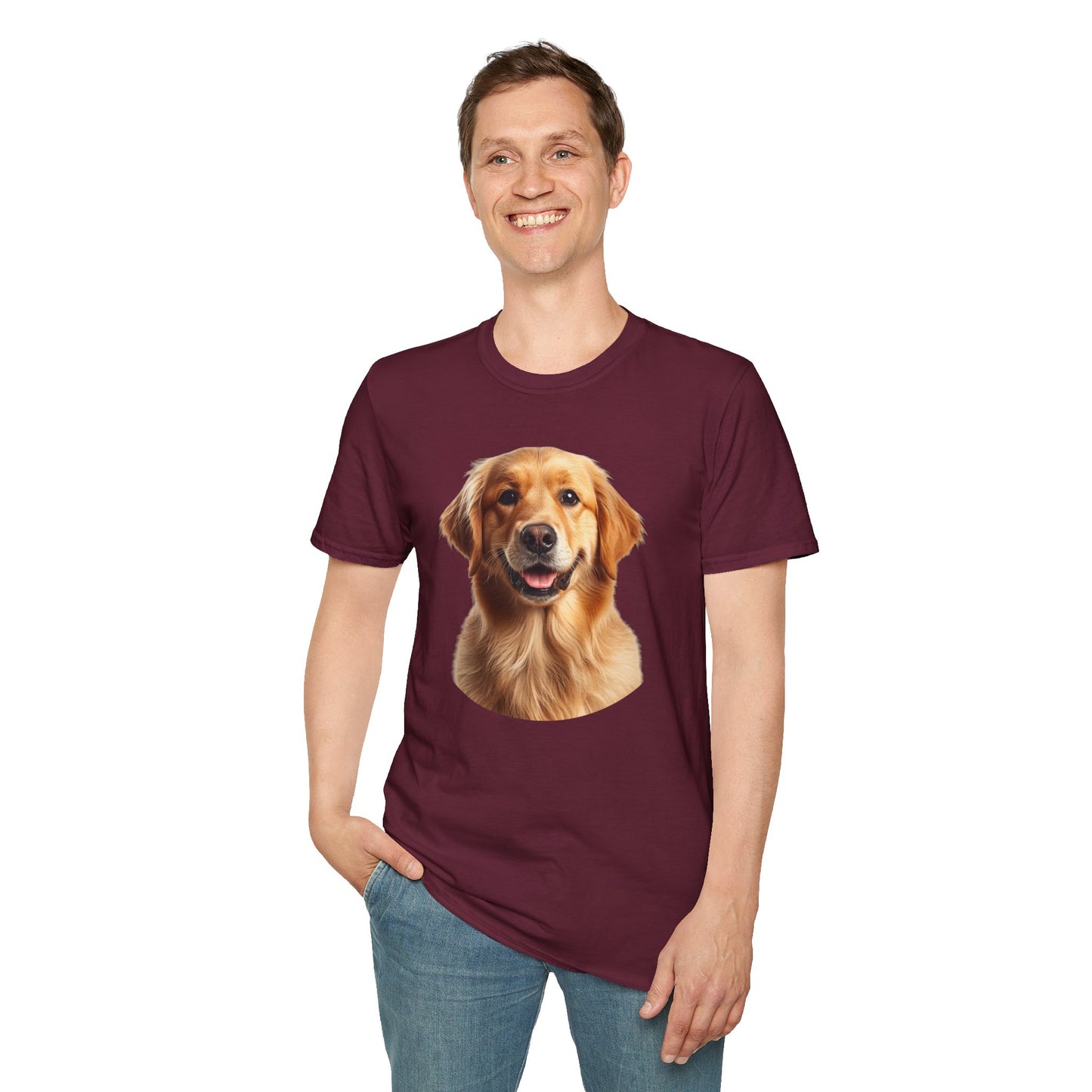 Golden Retriever Dog Portrait Shirt – Lab Dog Lover Gift, Cute Dog Mom Tee, Dog Dad Shirt, Pet Breed Apparel