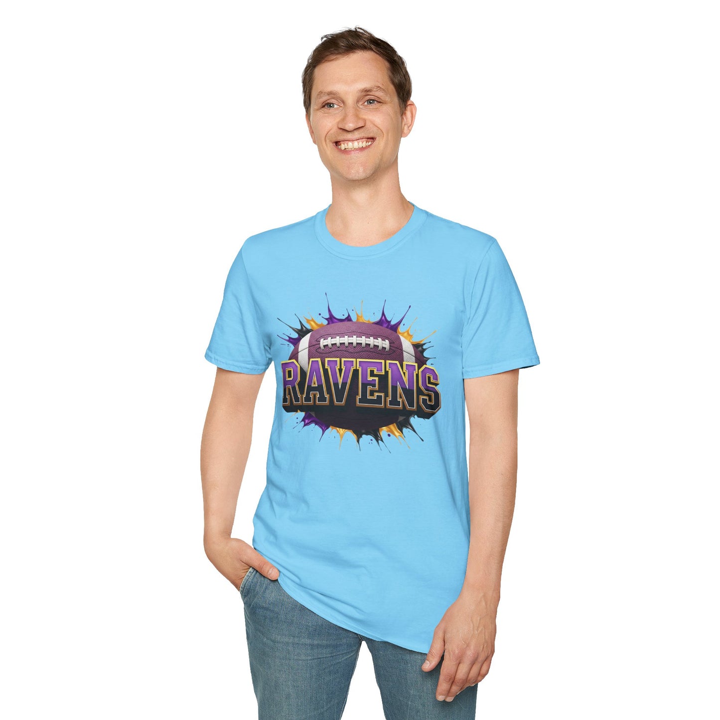 Baltimore Football Unisex T-Shirt, Baltimore Team Tee, Football Gift for Baltimore Fans, Game Day Shirt, Sports Fan Apparel Football Tee