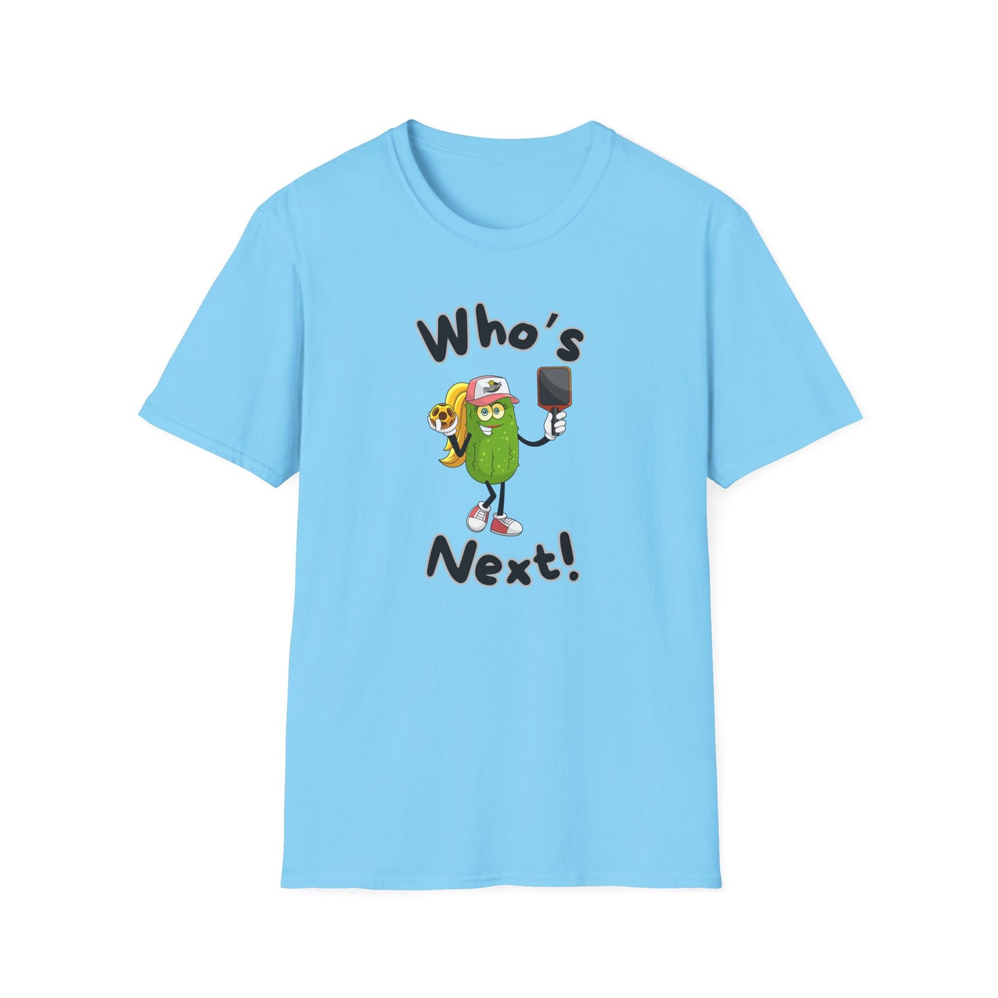 Who's Next Pickleball Unisex Softstyle T-Shirt, Pickleball Gift, Pickleball Apparel, Pickleball Lover Shirt, Pickleball Player Tee,