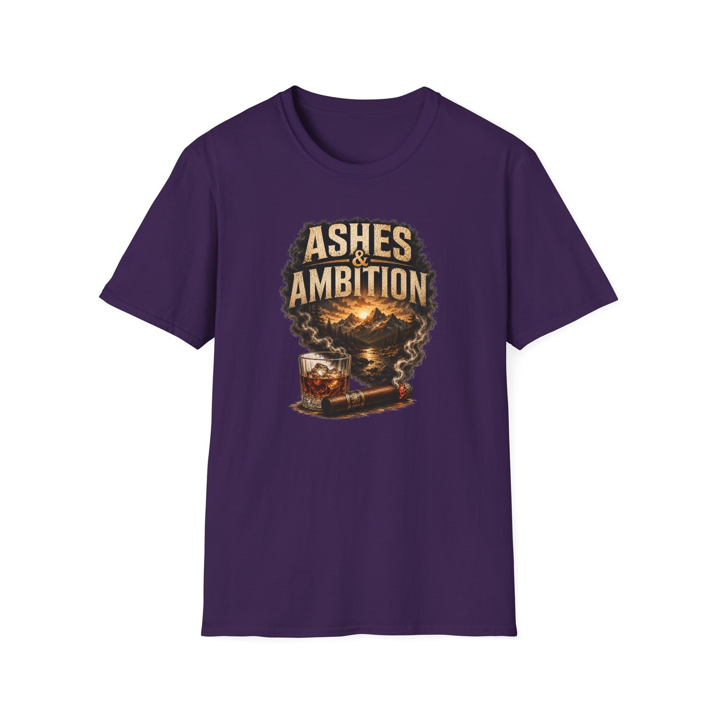 Ashes & Ambition Mountain Retreat T-Shirt – Cigar & Whiskey Lifestyle Tee
