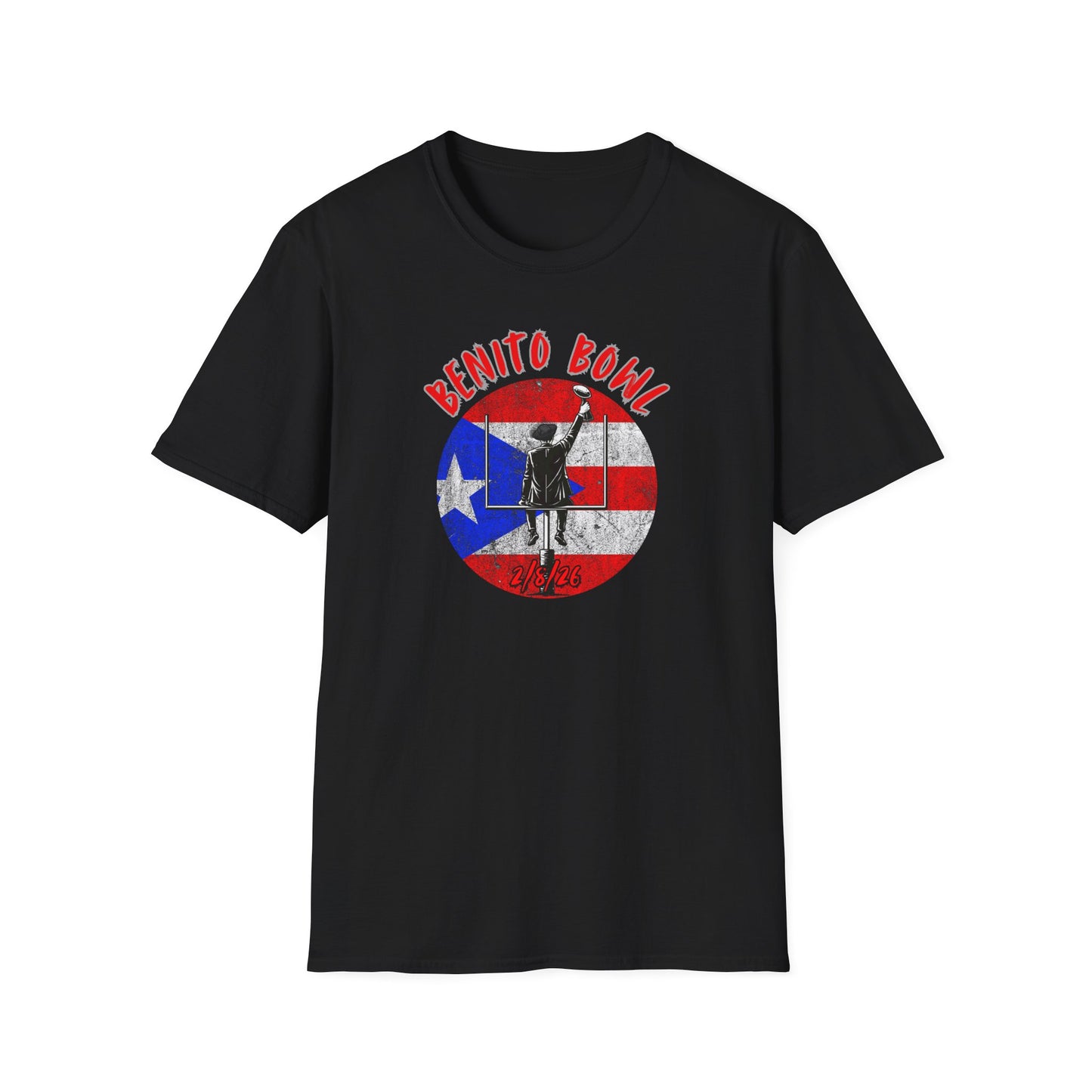 Benito Bowl 2/8/26 T-Shirt – Puerto Rico Heritage Tee, Boricua Pride Football Fan Shirt