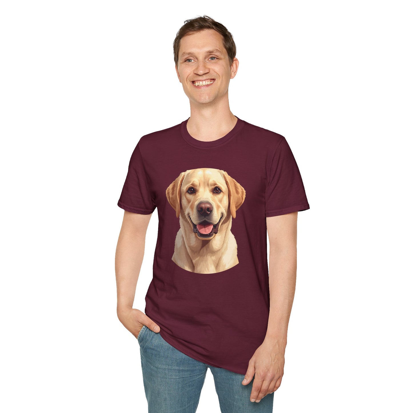 Labrador Retriever Dog Portrait Shirt – Lab Dog Lover Gift, Cute Dog Mom Tee, Dog Dad Shirt, Pet Breed Apparel