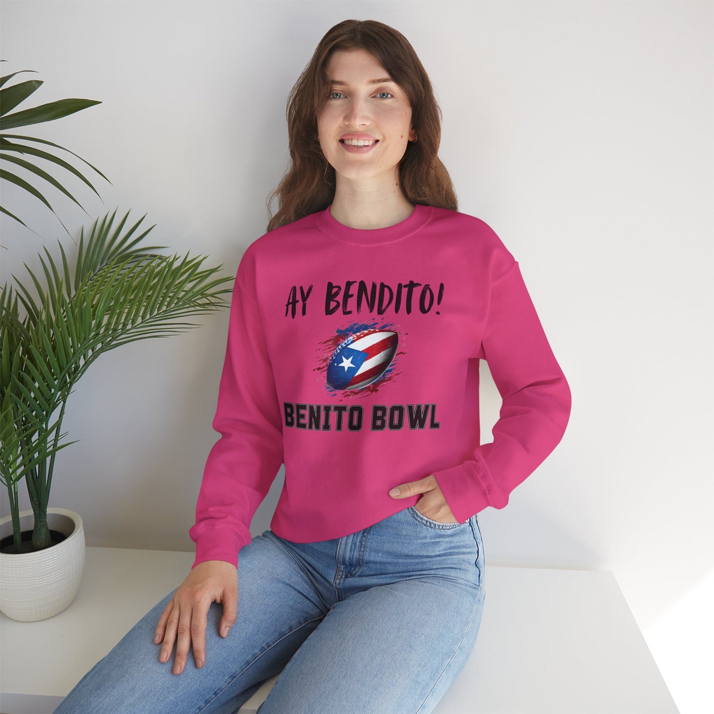 Ay Bendito! Benito Bowl Sweatshirt, Halftime Benito Shirt, Football Fan Gift, Benito Sweatshirt, Puerto Rico Heritage Boriqua Pride Gift
