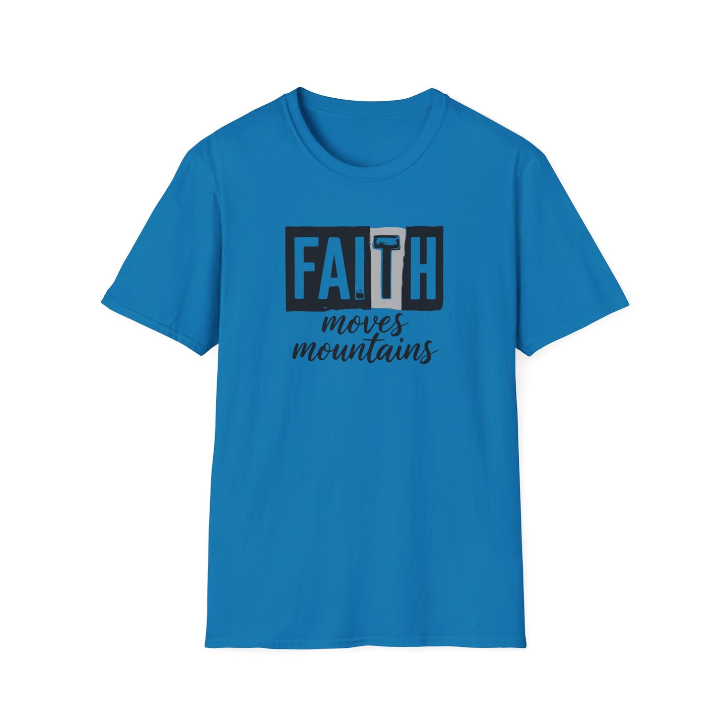 Faith Moves Mountains T-Shirt – Inspirational Christian Shirt, Bible Verse Faith Tee, Motivational Religious Apparel