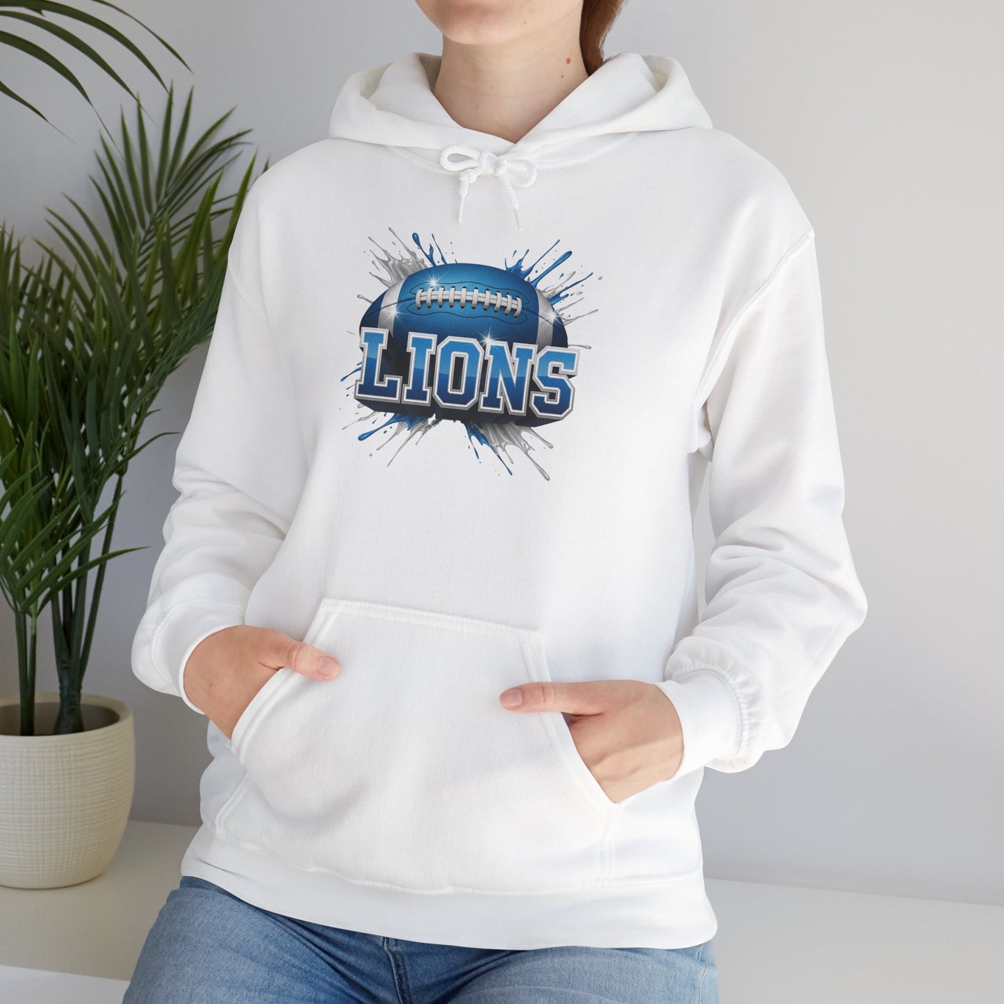 Detroit Football Hoodie, Detroit Team Hoodie, Football Gift for Detroit Fans, Game Day Sports Fan Apparel, Football Fan Gift