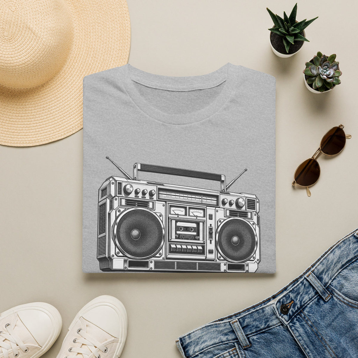 Boombox T-Shirt, Retro Music Shirt, Vintage Cassette Radio Tee, 80s 90s Nostalgia, Music Lover Gift