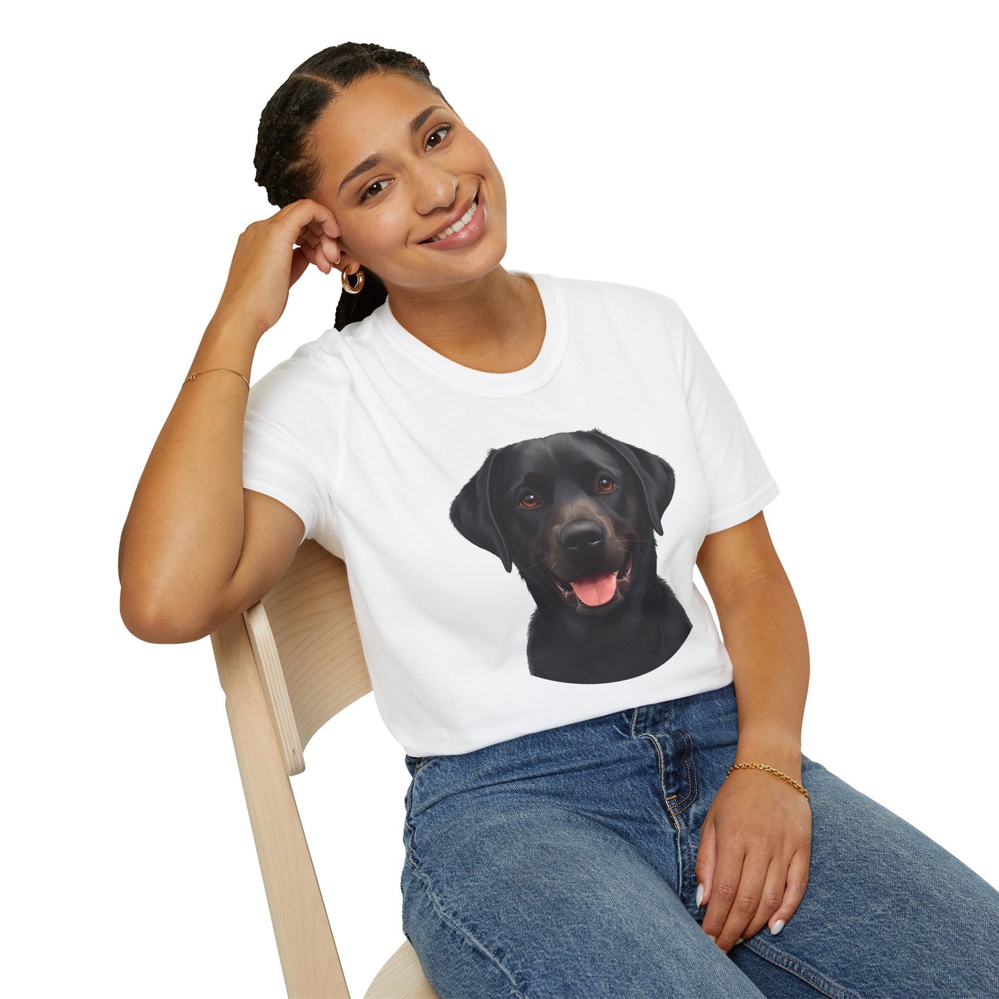 Labrador Retriever Dog Portrait Shirt – Black Lab Dog Lover Gift, Cute Dog Mom Tee, Dog Dad Shirt, Pet Breed Apparel