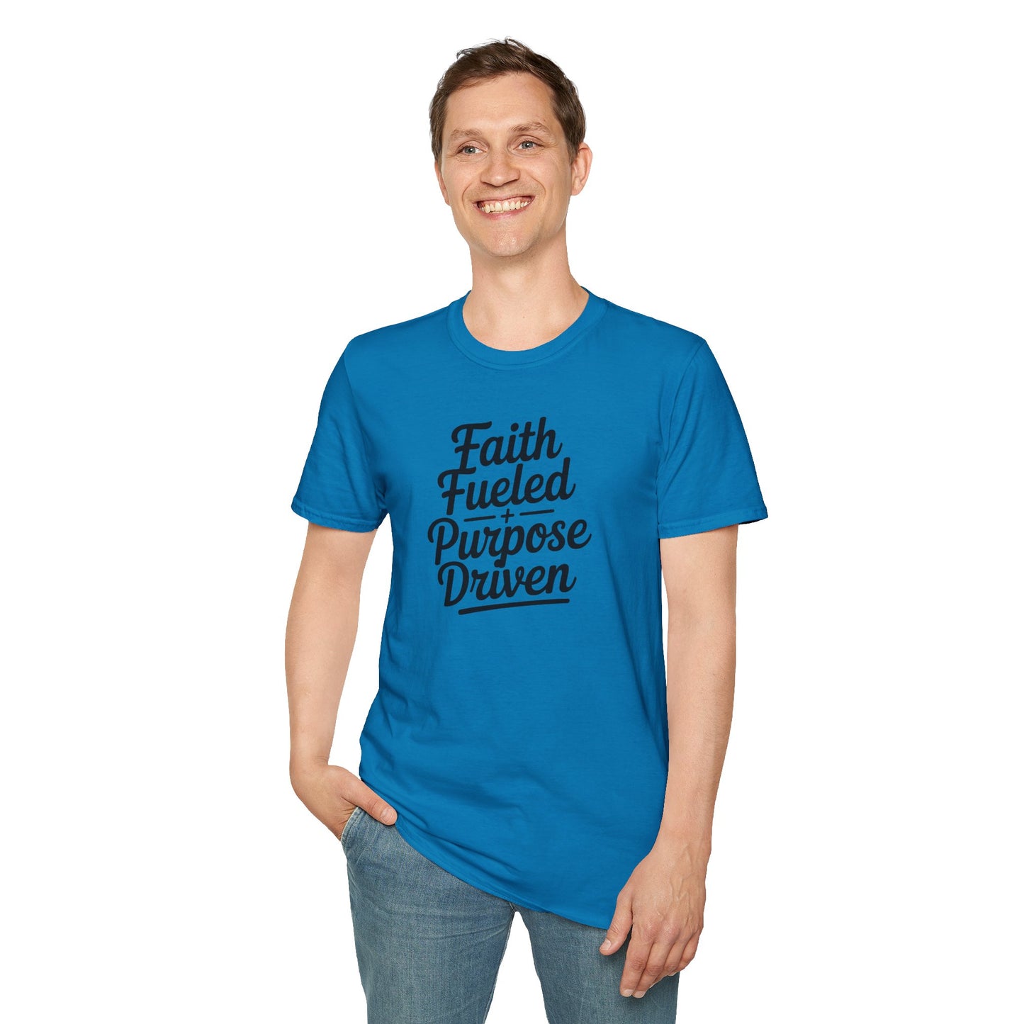 Faith Fueled Purpose Driven T-Shirt – Inspirational Christian Shirt, Motivational Faith Tee for Women & Men