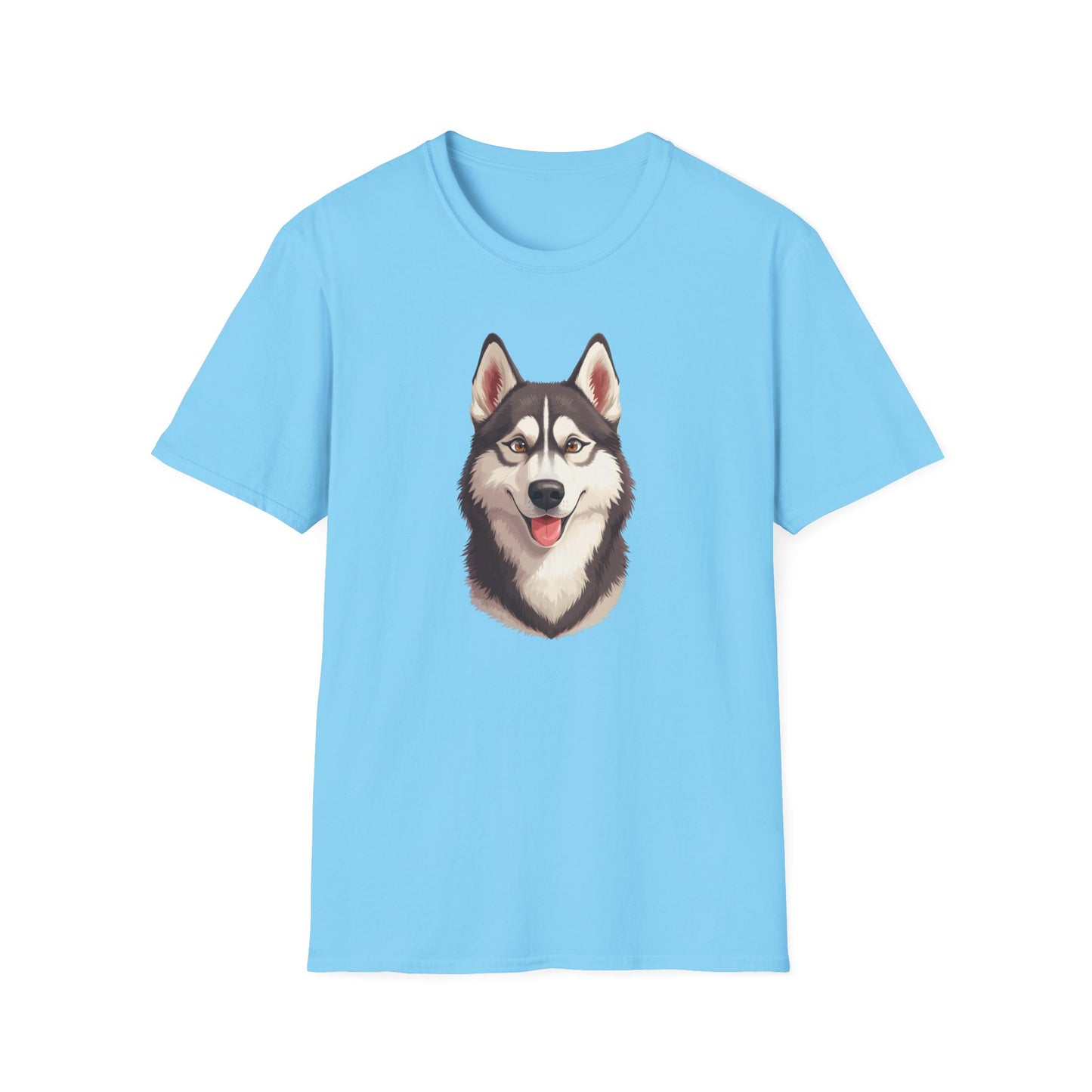 Siberian Husky Dog Portrait Shirt – Husky Dog Lover Gift, Cute Dog Mom Tee, Dog Dad Shirt, Pet Breed Apparel