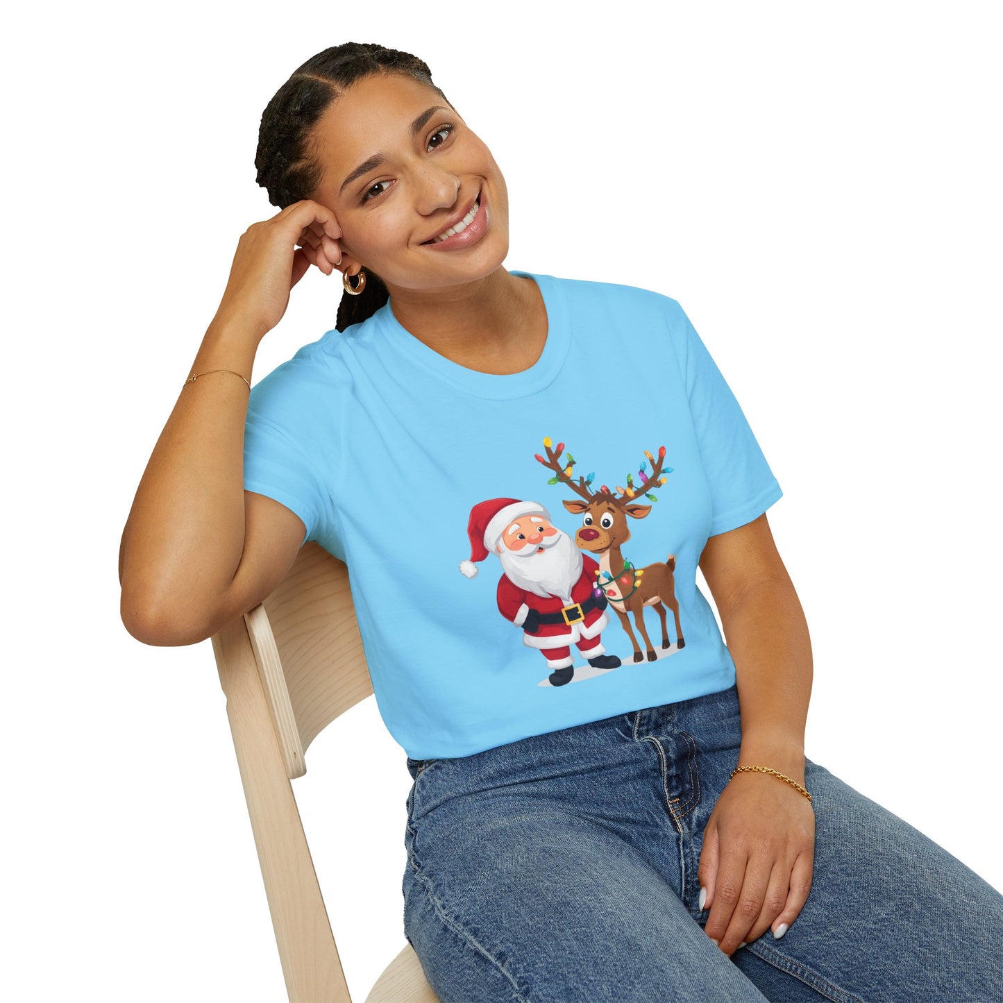 Santa and Rudolph Shirt, Family Christmas Shirts, Christmas T Shirt, Holiday Shirt, Cute Xmas Shirt for the family, Holiday Gift
