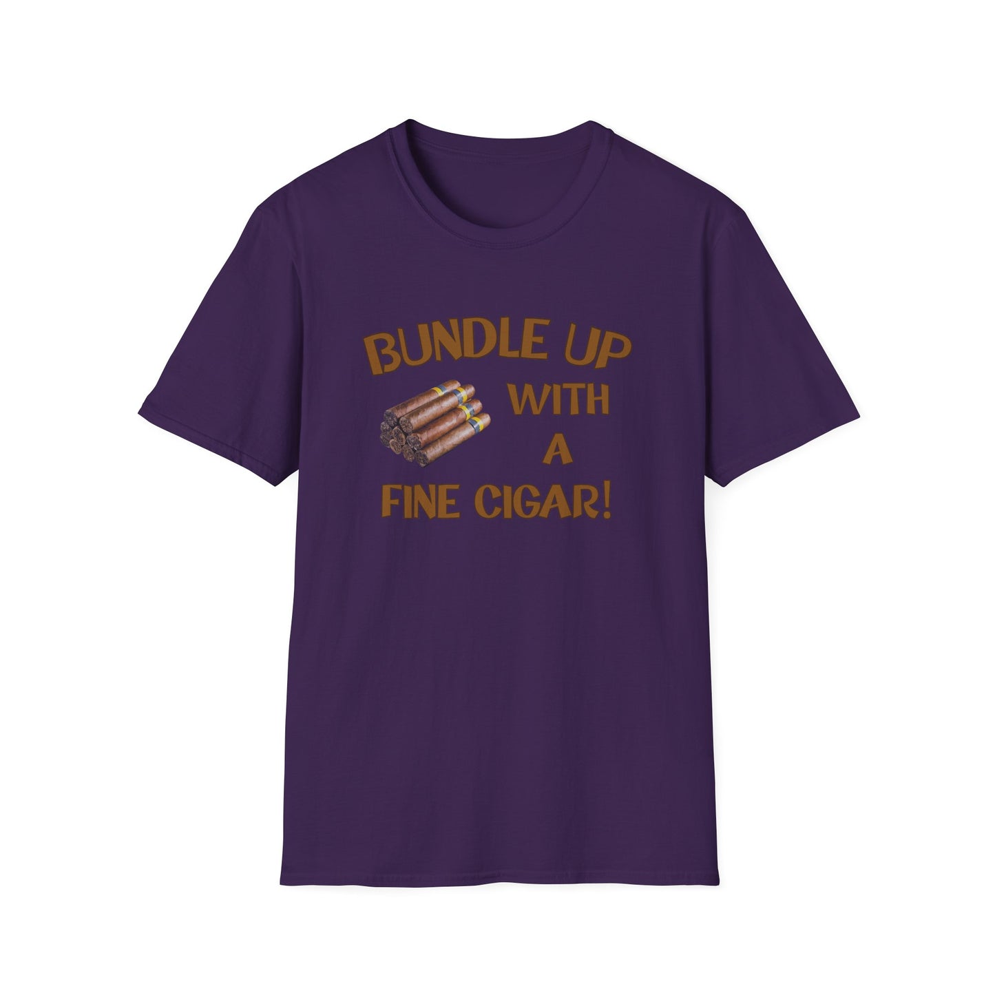 Bundle Up With A Fine Cigar Unisex T-Shirt, BBQ Pool Party Shirt, Relaxation Leisure, Cigar lover Gift, Cigar Aficionado, Dad Gift