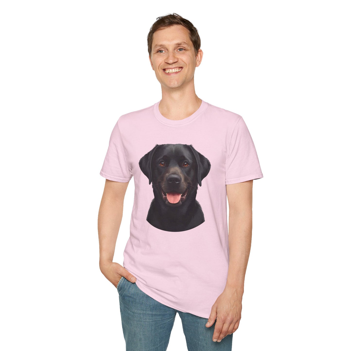 Labrador Retriever Dog Portrait Shirt – Black Lab Dog Lover Gift, Cute Dog Mom Tee, Dog Dad Shirt, Pet Breed Apparel