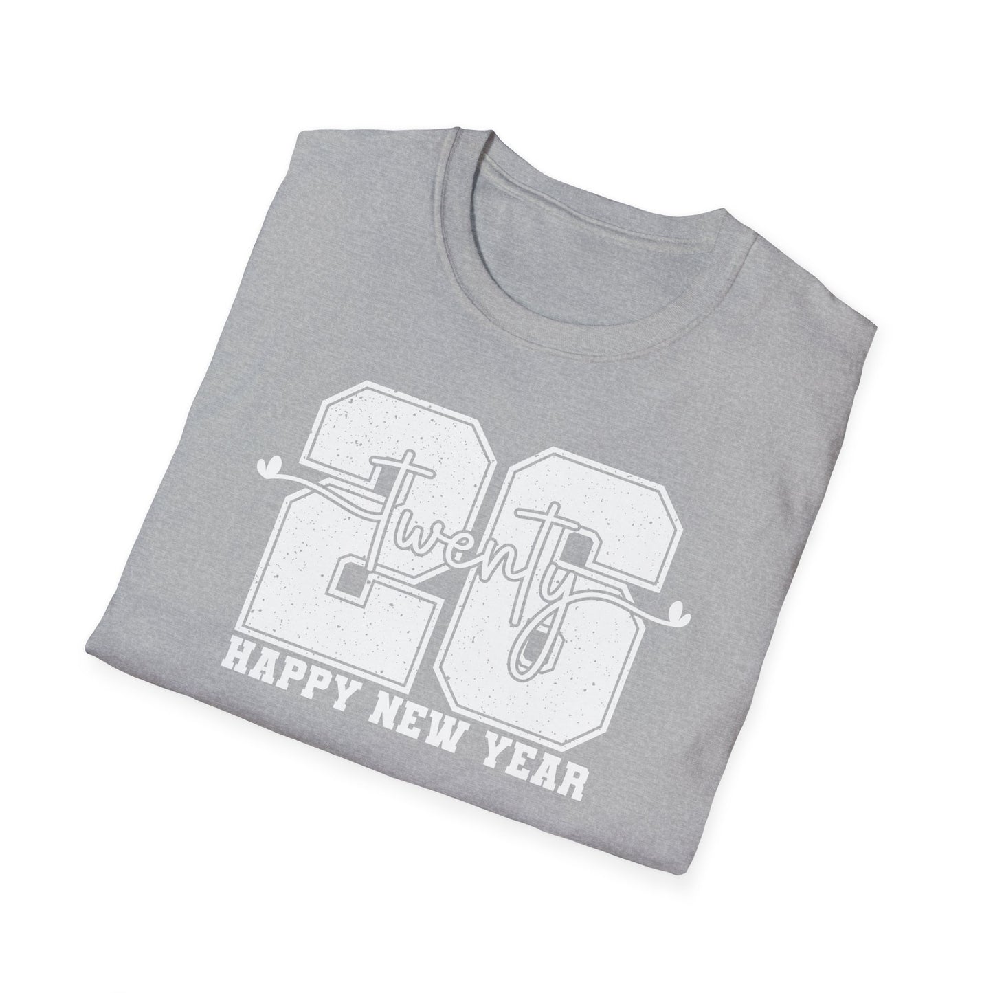 Happy New Year 2026 T-Shirt – Distressed Varsity 26 Twenty New Year Shirt, Retro College Style NYE Tee, New Year’s Eve Party Graphic Top