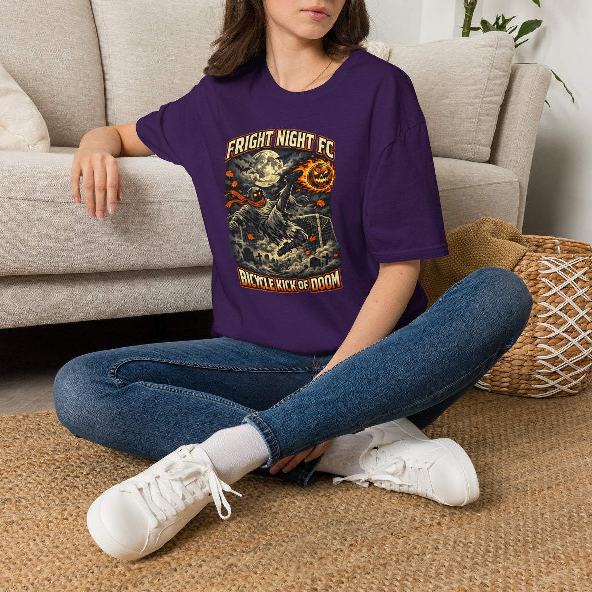 Halloween Soccer Shirt, Fright Night FC Tee, Mummy Soccer T-Shirt, Pumpkin Soccer Ball Shirt, Fall Sports Gift