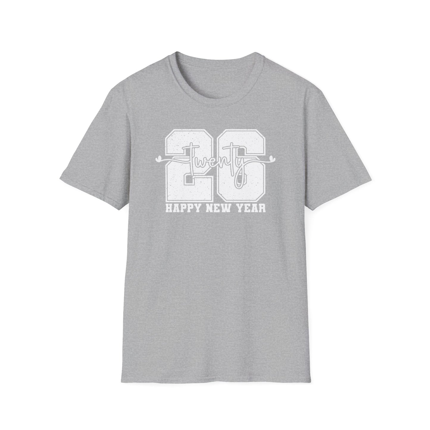 Happy New Year 2026 T-Shirt – Distressed Varsity 26 Twenty New Year Shirt, Retro College Style NYE Tee, New Year’s Eve Party Graphic Top