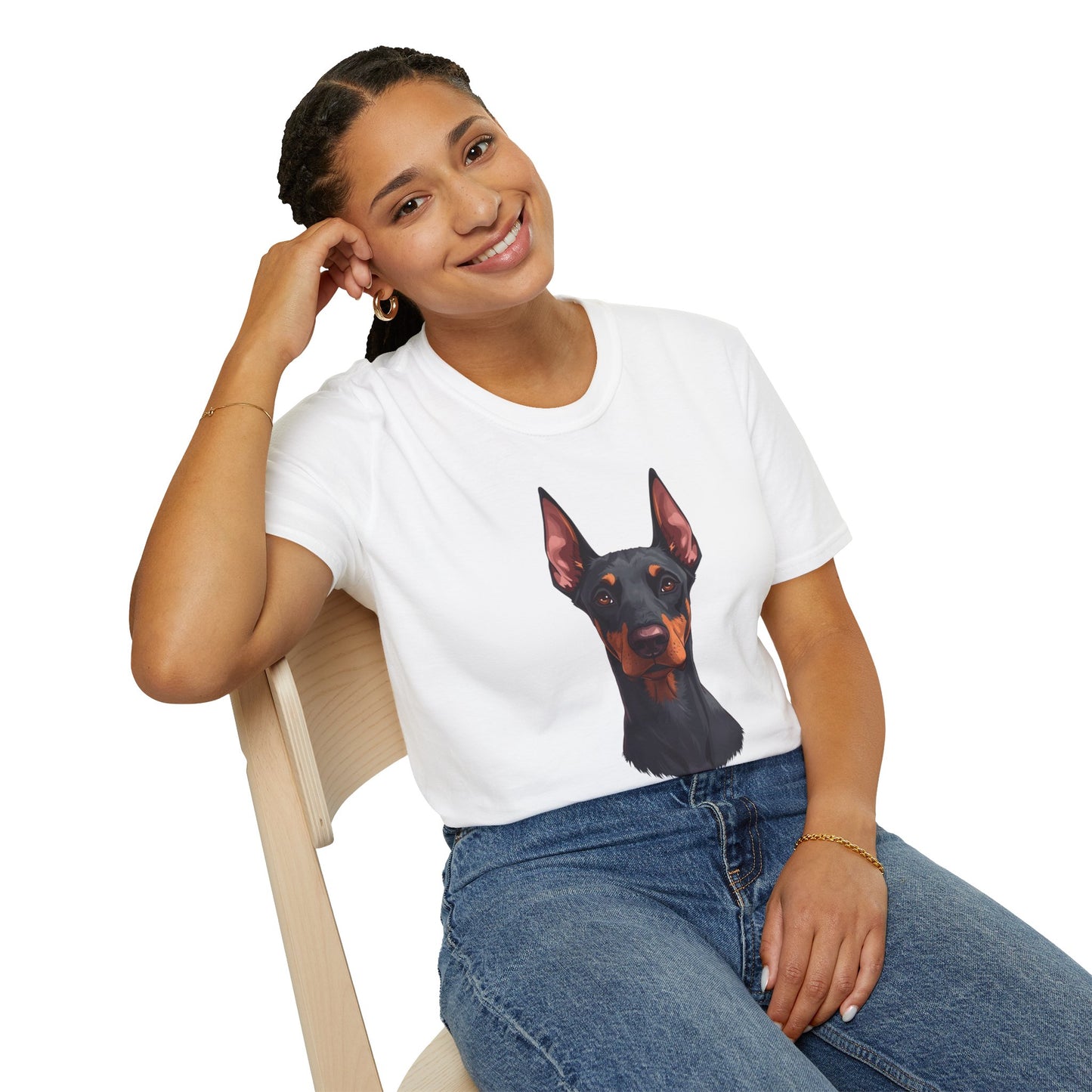 Doberman Dog Portrait Shirt – Doberman Dog Lover Gift, Cute Dog Mom Tee, Dog Dad Shirt, Pet Breed Apparel