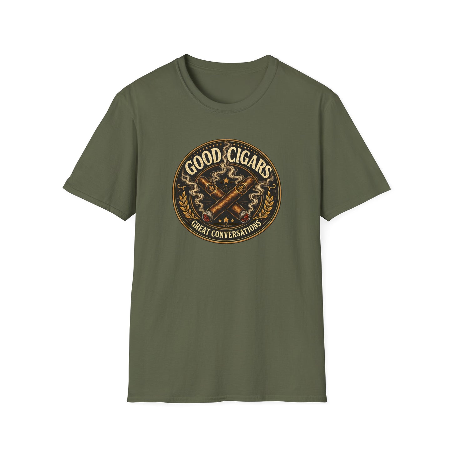 Good Cigars Great Conversations T-Shirt – Cigar Aficionado Graphic Tee