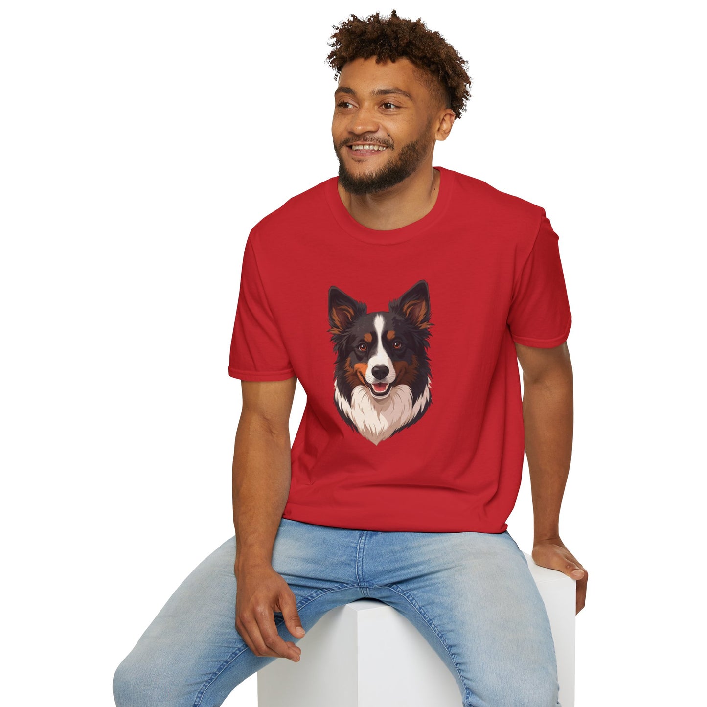 Border Collie Dog Portrait Shirt – Border Collie Dog Lover Gift, Cute Dog Mom Tee, Dog Dad Shirt, Pet Breed Apparel
