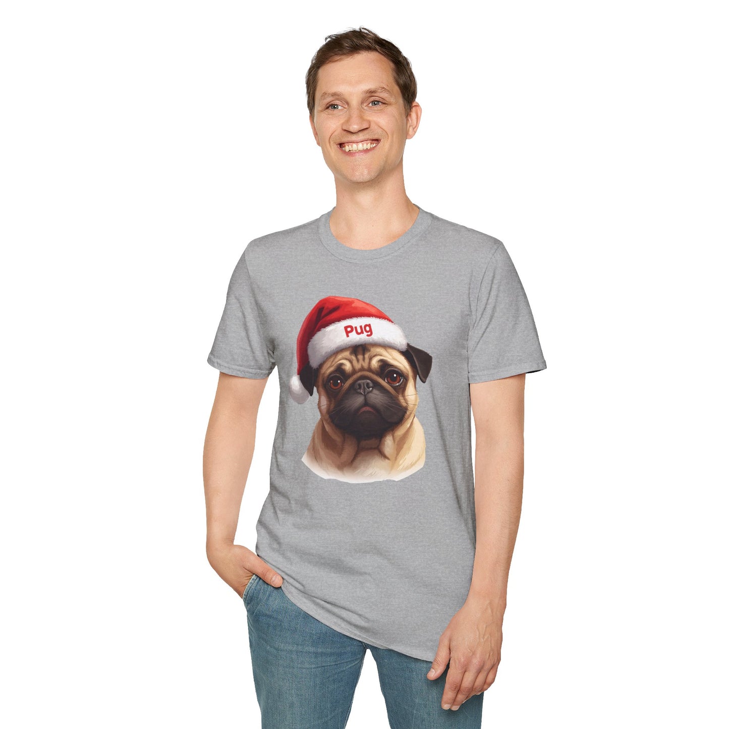 Pug Dog Portrait Shirt – Pug Dog Lover Gift, Cute Dog Mom Tee, Dog Dad Shirt, Pet Breed Apparel