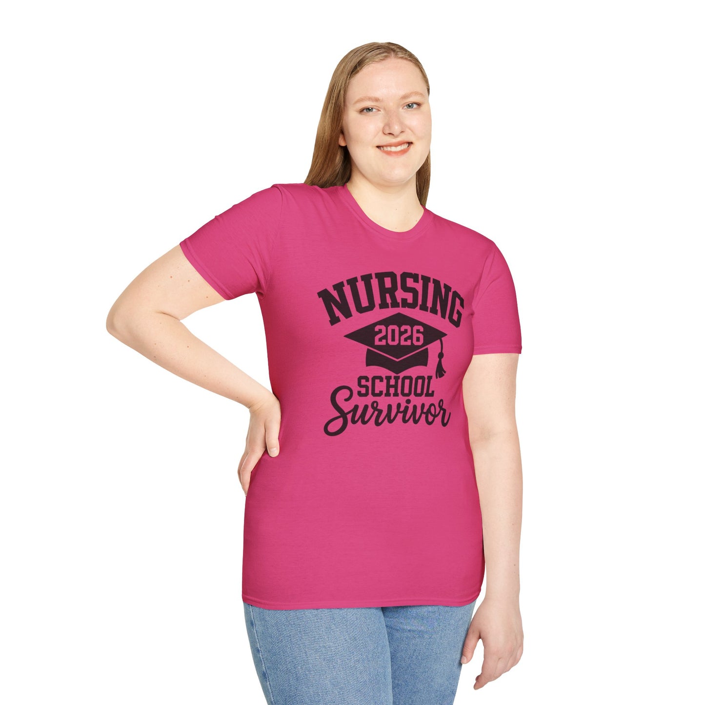 Nursing 2026 School Survivor T-Shirt, Nurse Graduation Shirt, RN Student Gift, Nursing School Grad Tee