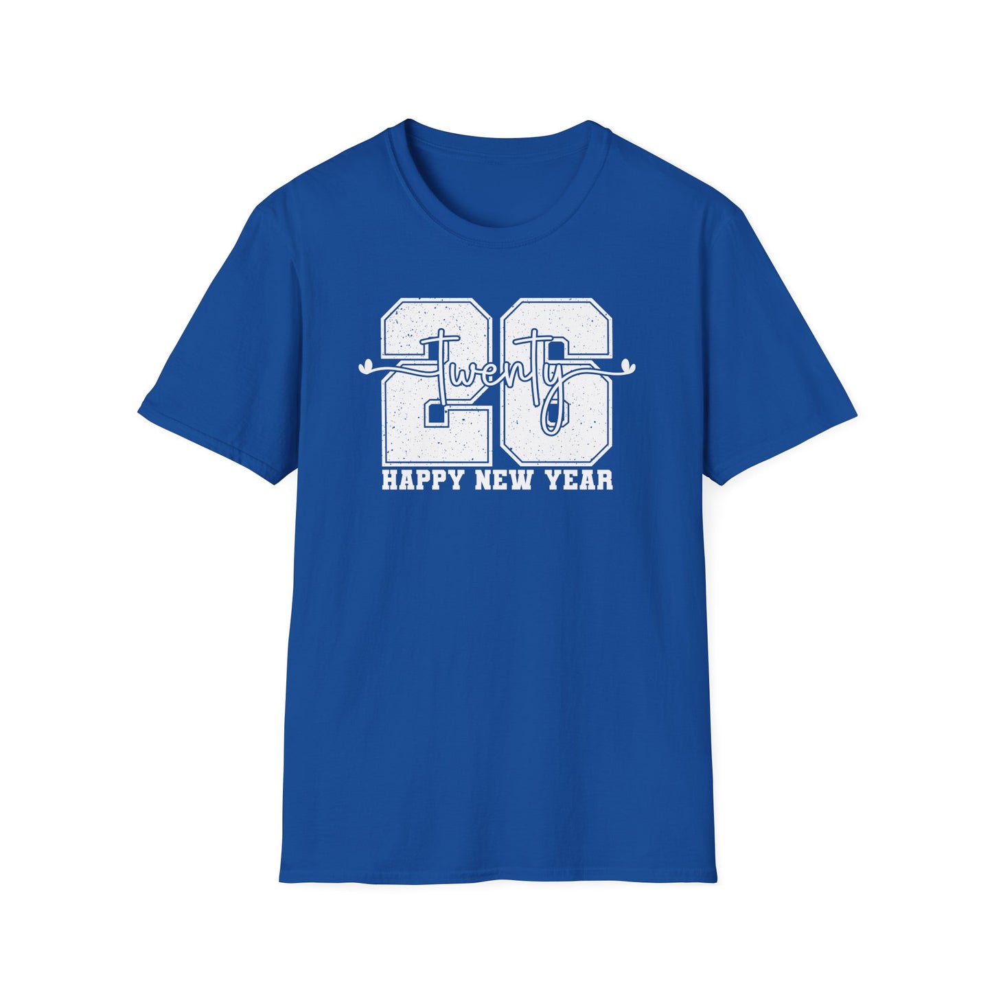 Happy New Year 2026 T-Shirt – Distressed Varsity 26 Twenty New Year Shirt, Retro College Style NYE Tee, New Year’s Eve Party Graphic Top