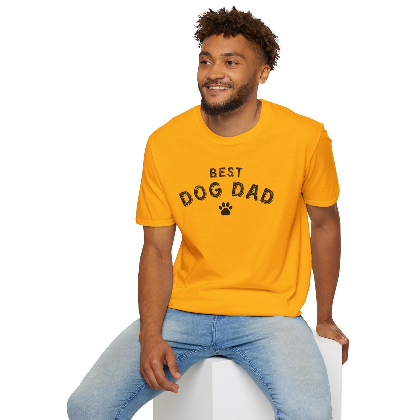 Best Dog Dad T-Shirt – Funny Dog Lover Shirt for Men, Paw Print Pet Dad Tee, Dog Father Gift