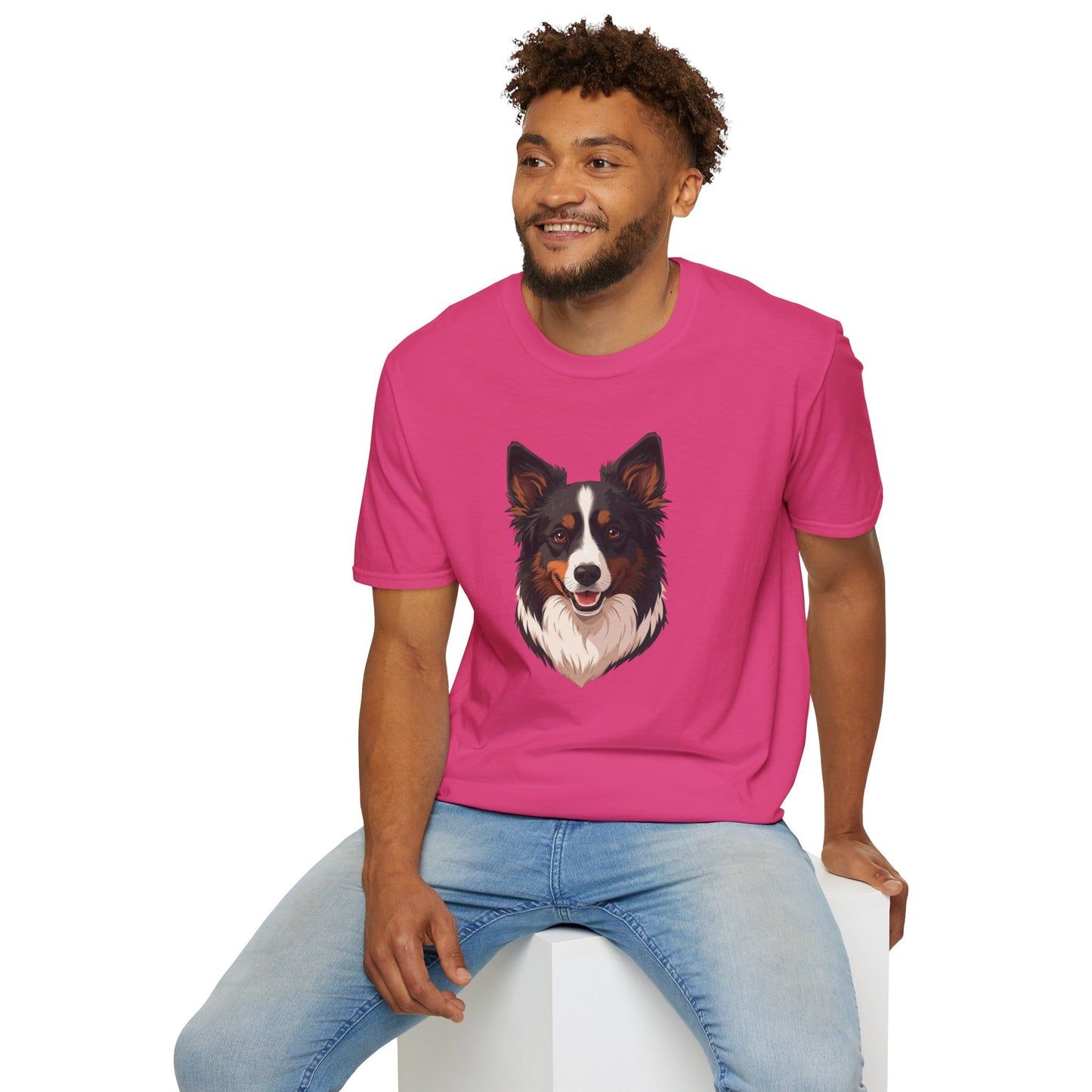 Border Collie Dog Portrait Shirt – Border Collie Dog Lover Gift, Cute Dog Mom Tee, Dog Dad Shirt, Pet Breed Apparel