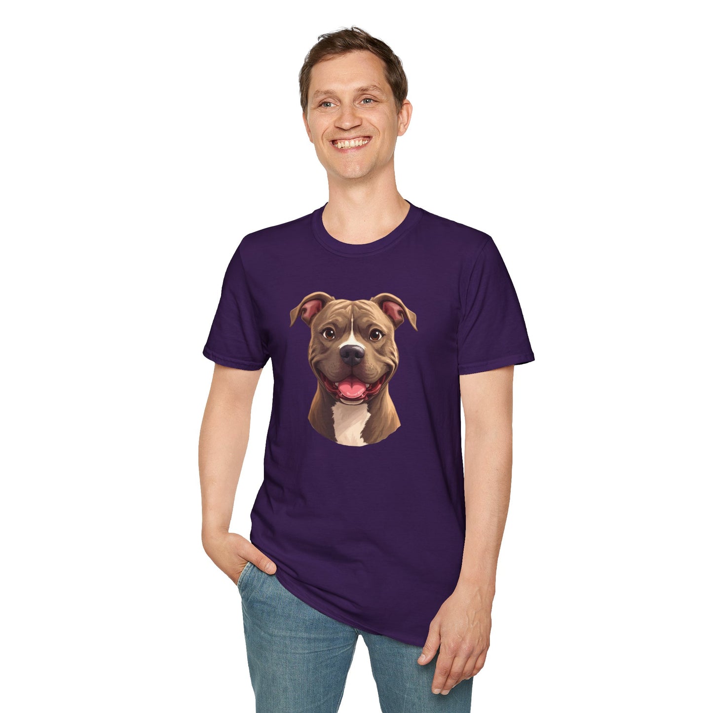 Pit Bull Terrier Dog Portrait Shirt – Pitbull Dog Lover Gift, Cute Dog Mom Tee, Dog Dad Shirt, Pet Breed Apparel