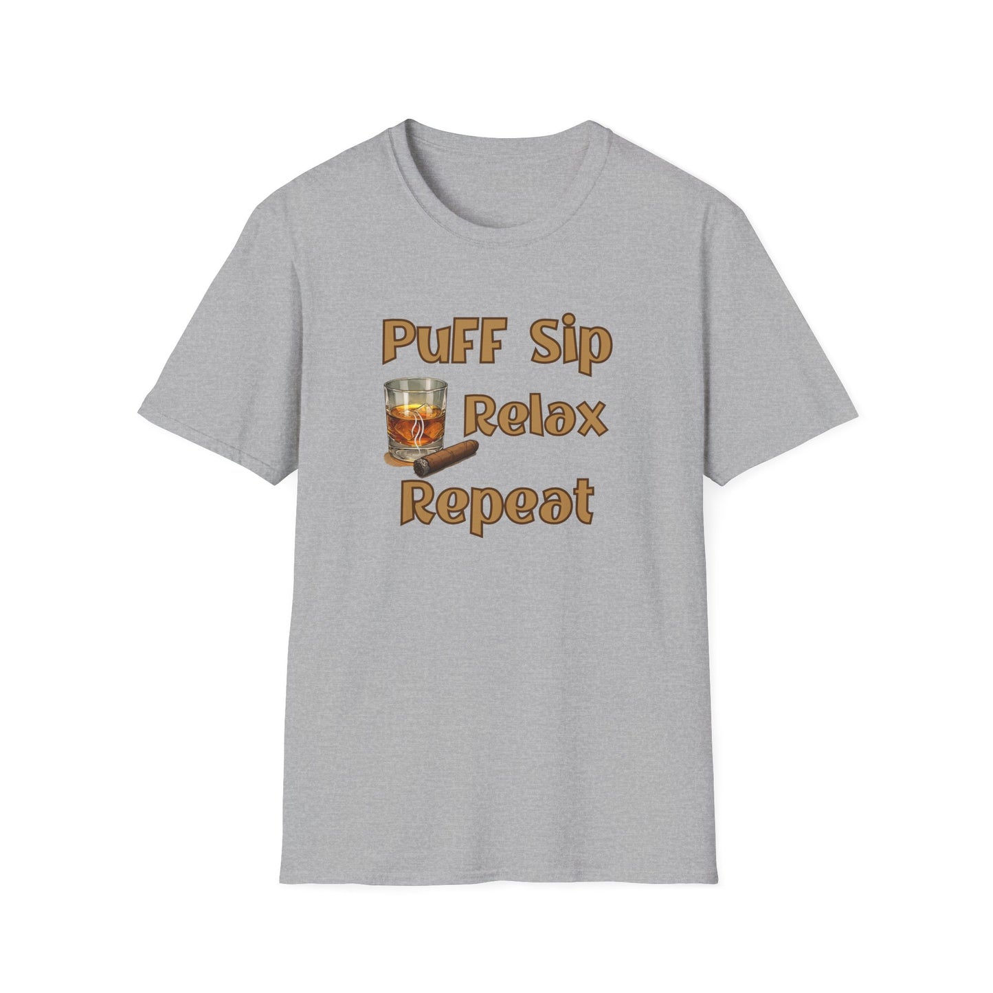 Puff Sip Relax Repeat Cigar T-Shirt, BBQ Pool Party Shirt, Fathers Day Gift, Relaxation Leisure, Cigar lover, Cigar Aficionado, Dad Gift