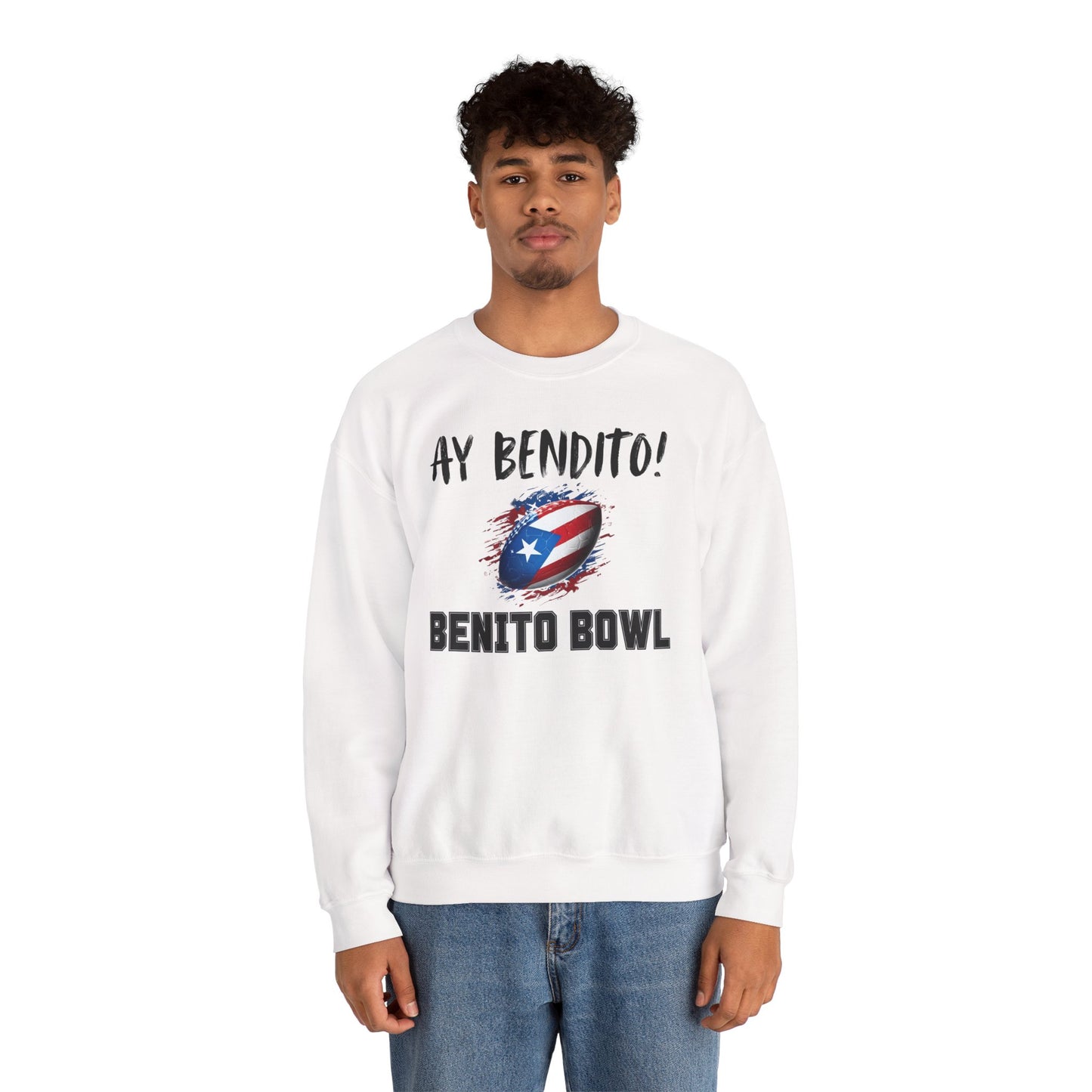 Ay Bendito! Benito Bowl Sweatshirt, Halftime Benito Shirt, Football Fan Gift, Benito Sweatshirt, Puerto Rico Heritage Boriqua Pride Gift