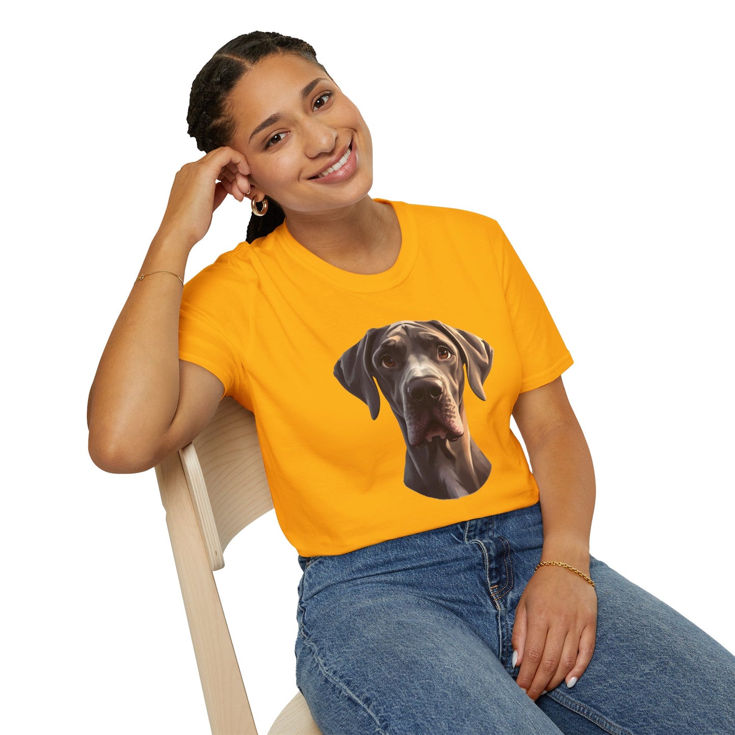 Great Dane Dog Portrait Shirt – Great Dane Dog Lover Gift, Cute Dog Mom Tee, Dog Dad Shirt, Pet Breed Apparel
