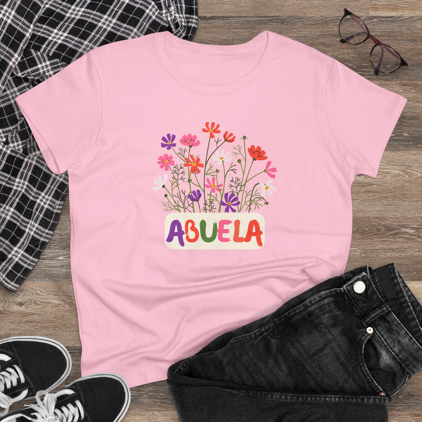 Abuela con Flores Shirt, Gift for Grandma, Gift for Abuela, Mothers Day Gift, Dia de las madres regalo, Abuela Gifts, Gift for Mom