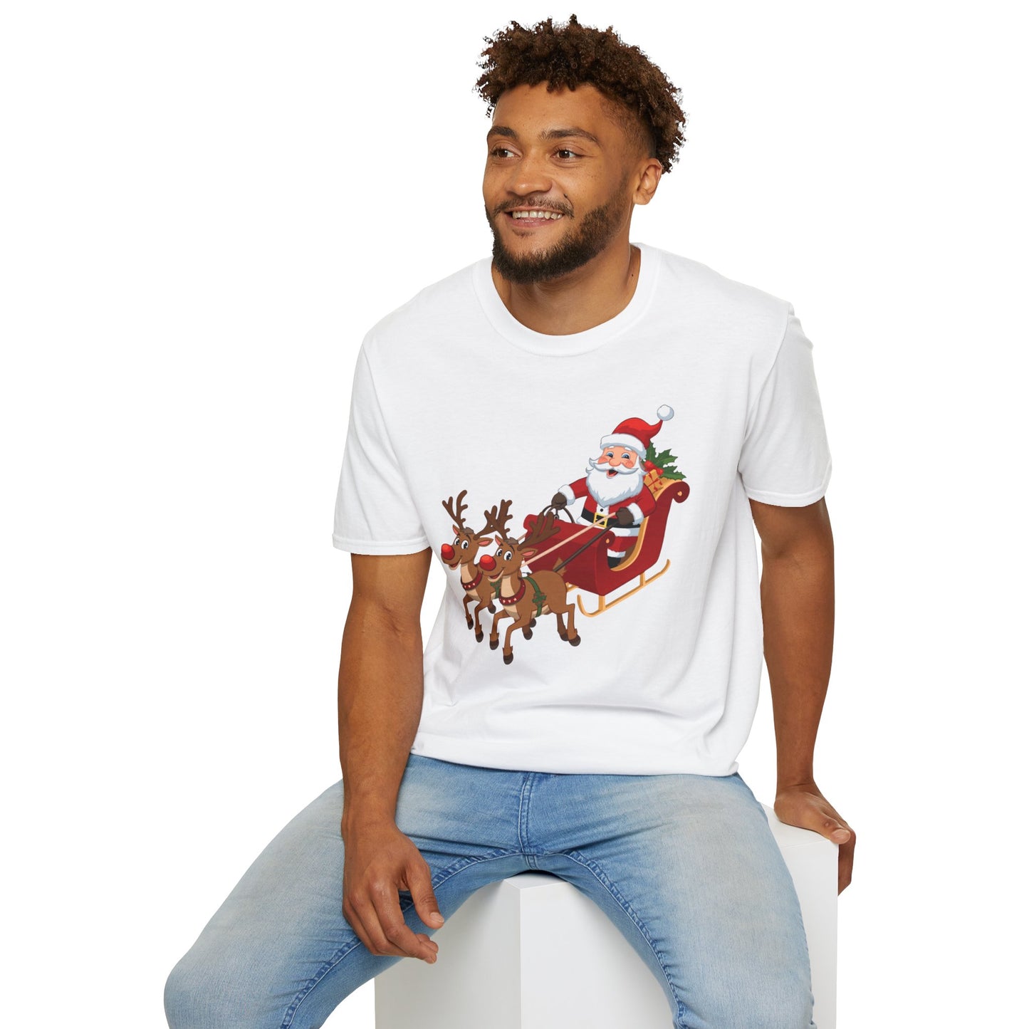 Santa flying Sleigh Shirt, Family Christmas Shirts, Christmas T Shirt, Holiday Shirt, Cute Xmas Shirt for the family, Holiday Gift
