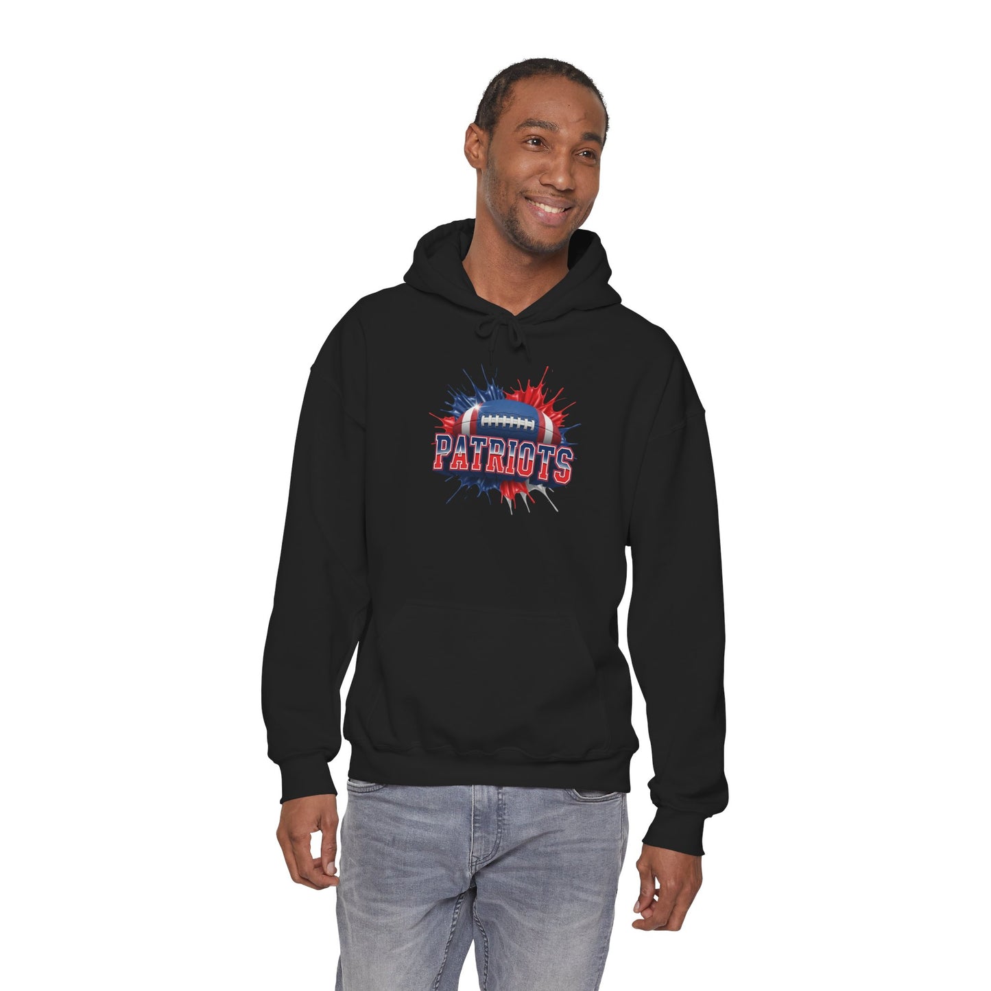 New England Football Hoodie, New England Team Hoodie, Football Gift for New England Fans, Game Day Sports Fan Apparel, Football Fan Gift