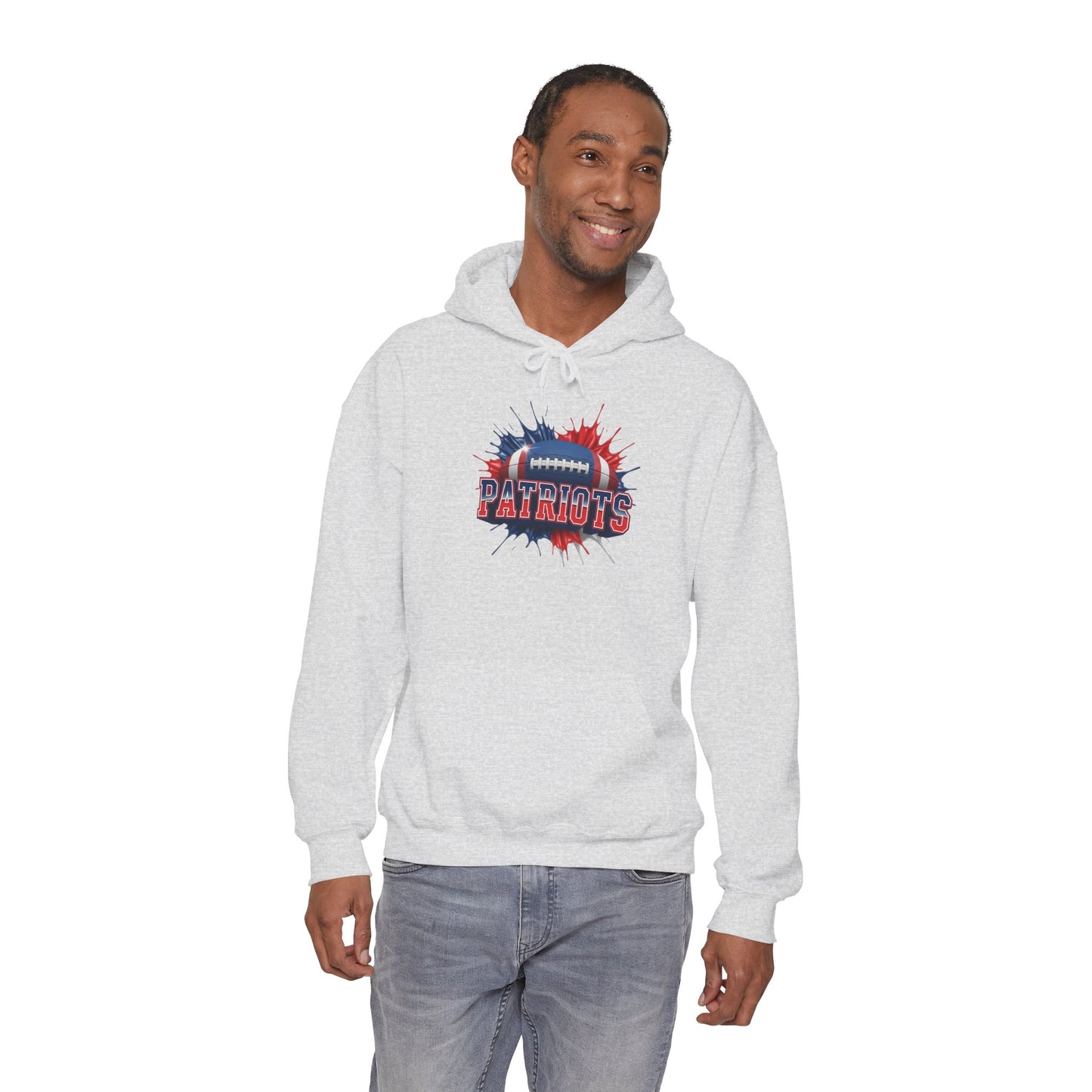 New England Football Hoodie, New England Team Hoodie, Football Gift for New England Fans, Game Day Sports Fan Apparel, Football Fan Gift