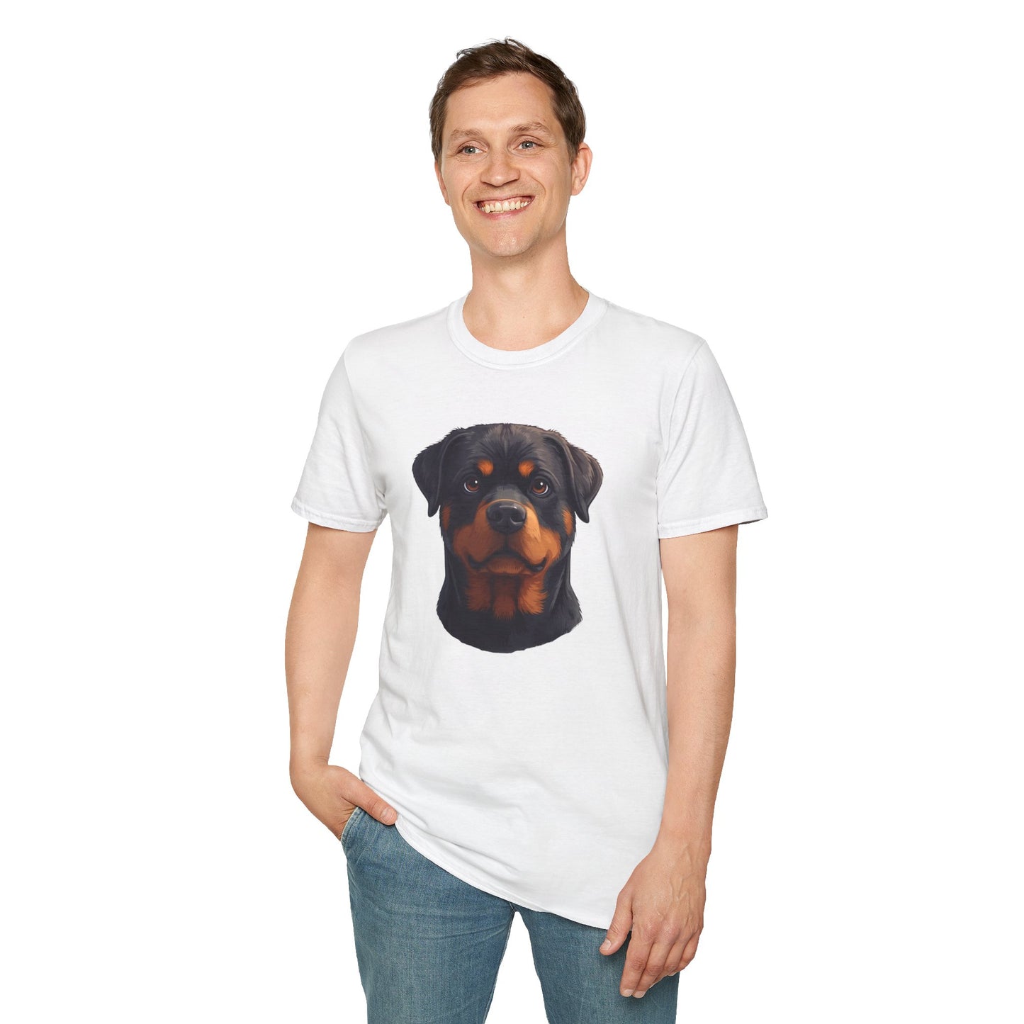 Rottweiler Dog Portrait Shirt – Rottweiler Dog Lover Gift, Cute Dog Mom Tee, Dog Dad Shirt, Pet Breed Apparel