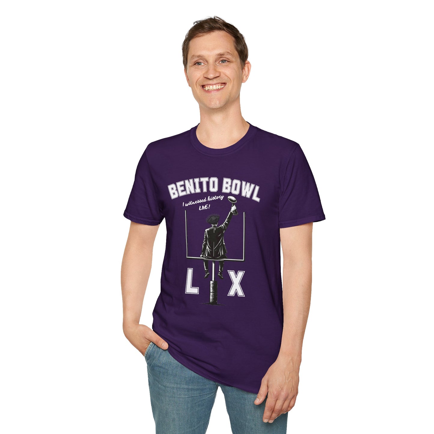 Benito Bowl LX Shirt – Witnessed History Live – Football Graphic Tee, Benito Bowl Shirt, Football Fan Gift, Puerto Rico Heritage Tee, Boricua Pride Gift