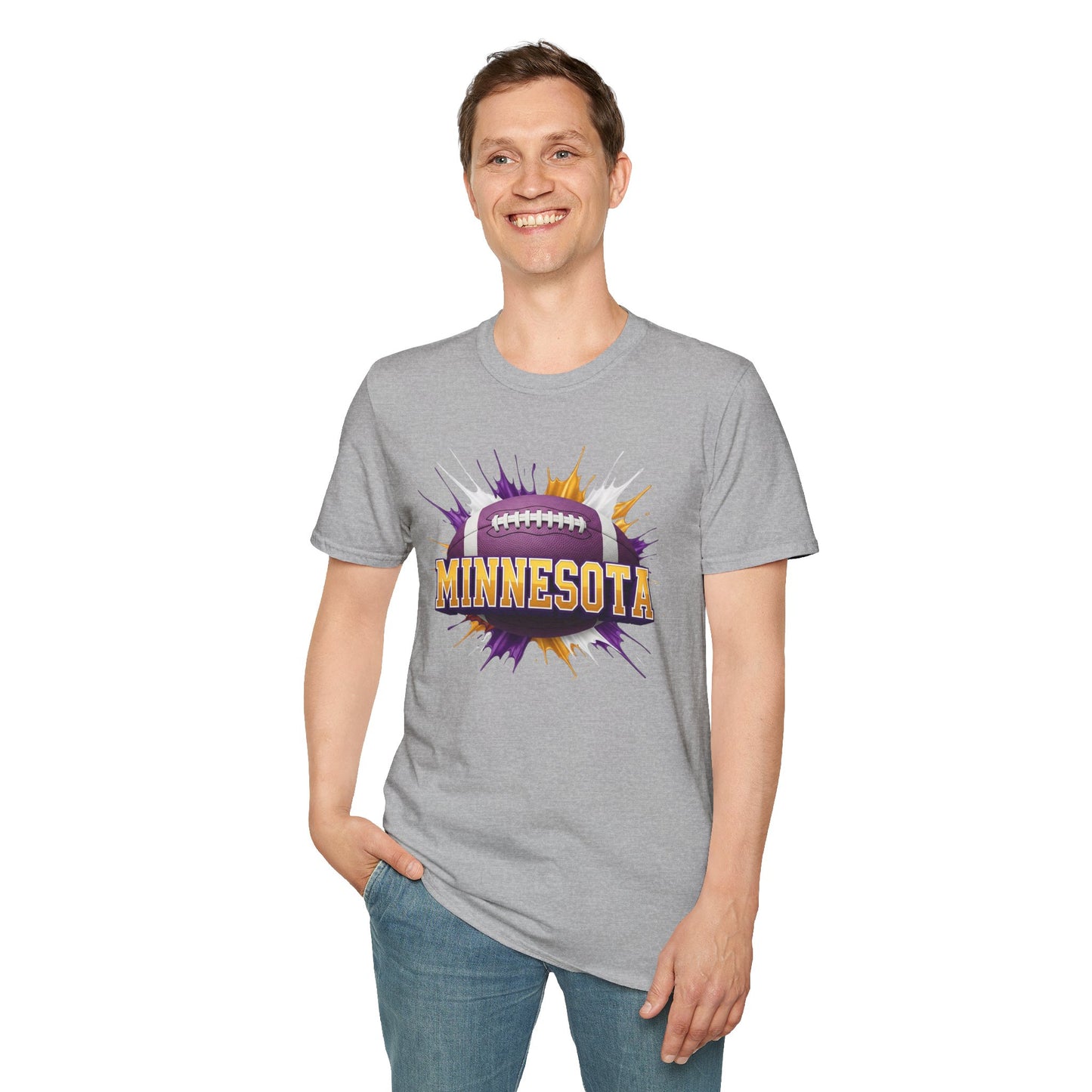 Minnesota Football Unisex T-Shirt, Minnesota Team Tee, Football Gift for Minnesota Fans, Game Day Shirt, Sports Fan Apparel Football Tee