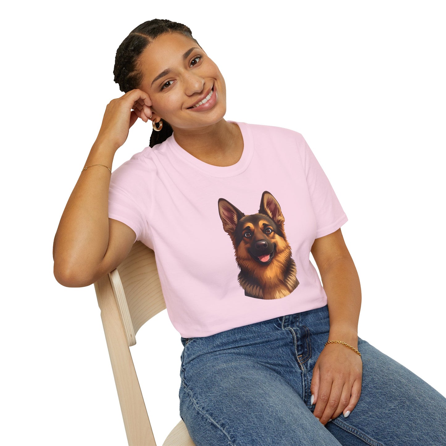 German Shepherd Dog Portrait Shirt – German Shepherd Dog Lover Gift, Cute Dog Mom Tee, Dog Dad Shirt, Pet Breed Apparel