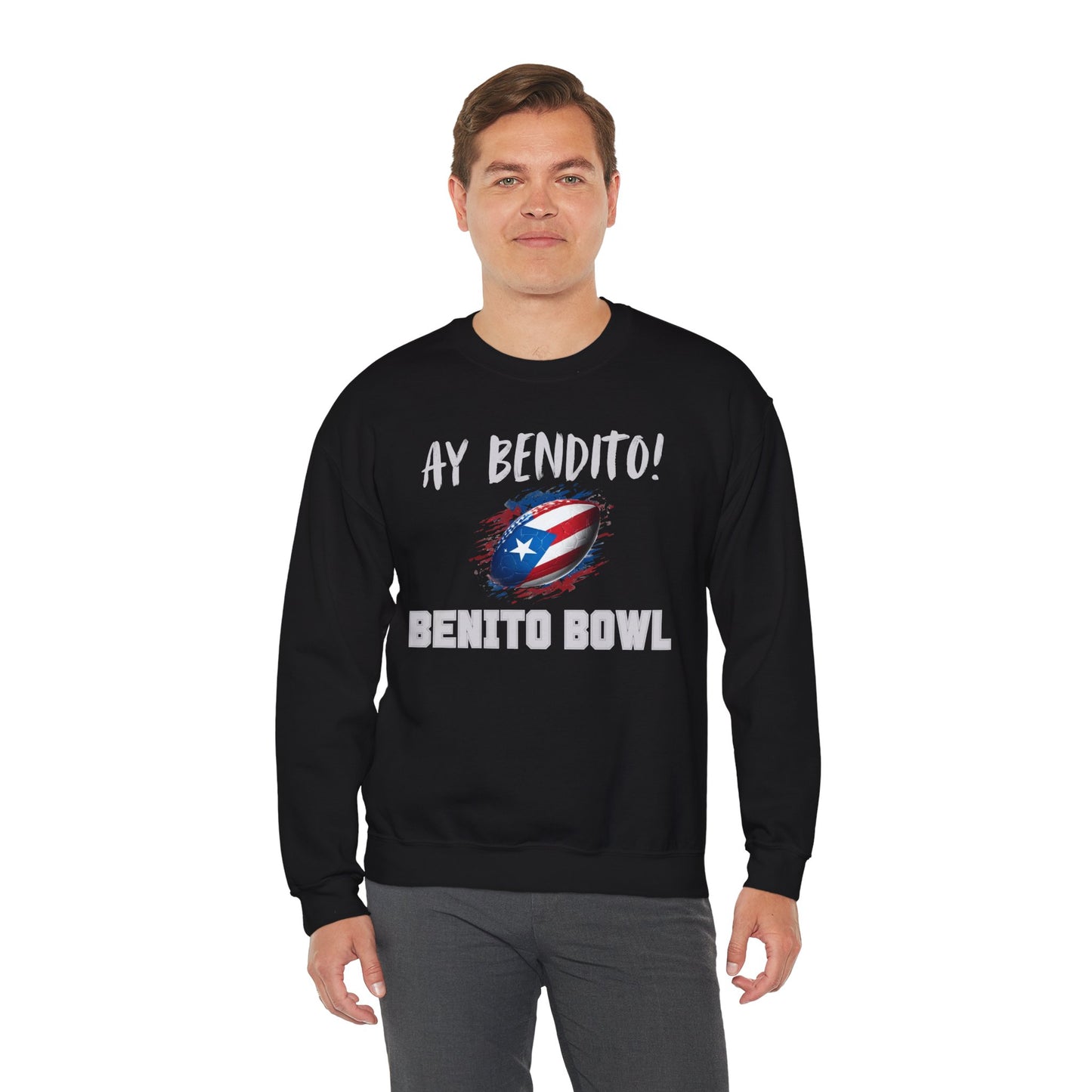 Ay Bendito! Benito Bowl Sweatshirt, Halftime Benito Shirt, Football Fan Gift, Benito Sweatshirt, Puerto Rico Heritage Boriqua Pride Gift