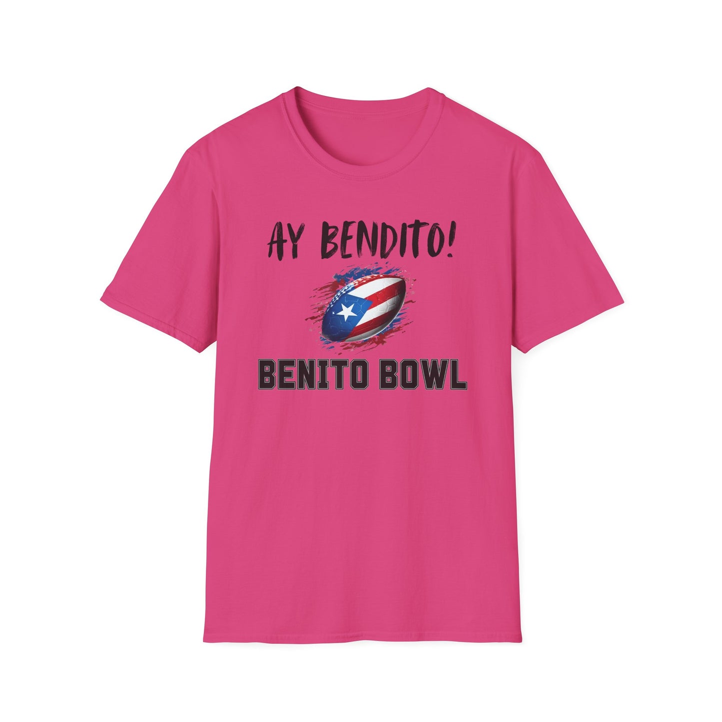 Ay Bendito! Benito Bowl T-Shirt, Halftime Benito Shirt, Football Fan Gift, Benito Tee, Puerto Rico Heritage Boriqua Pride Gift