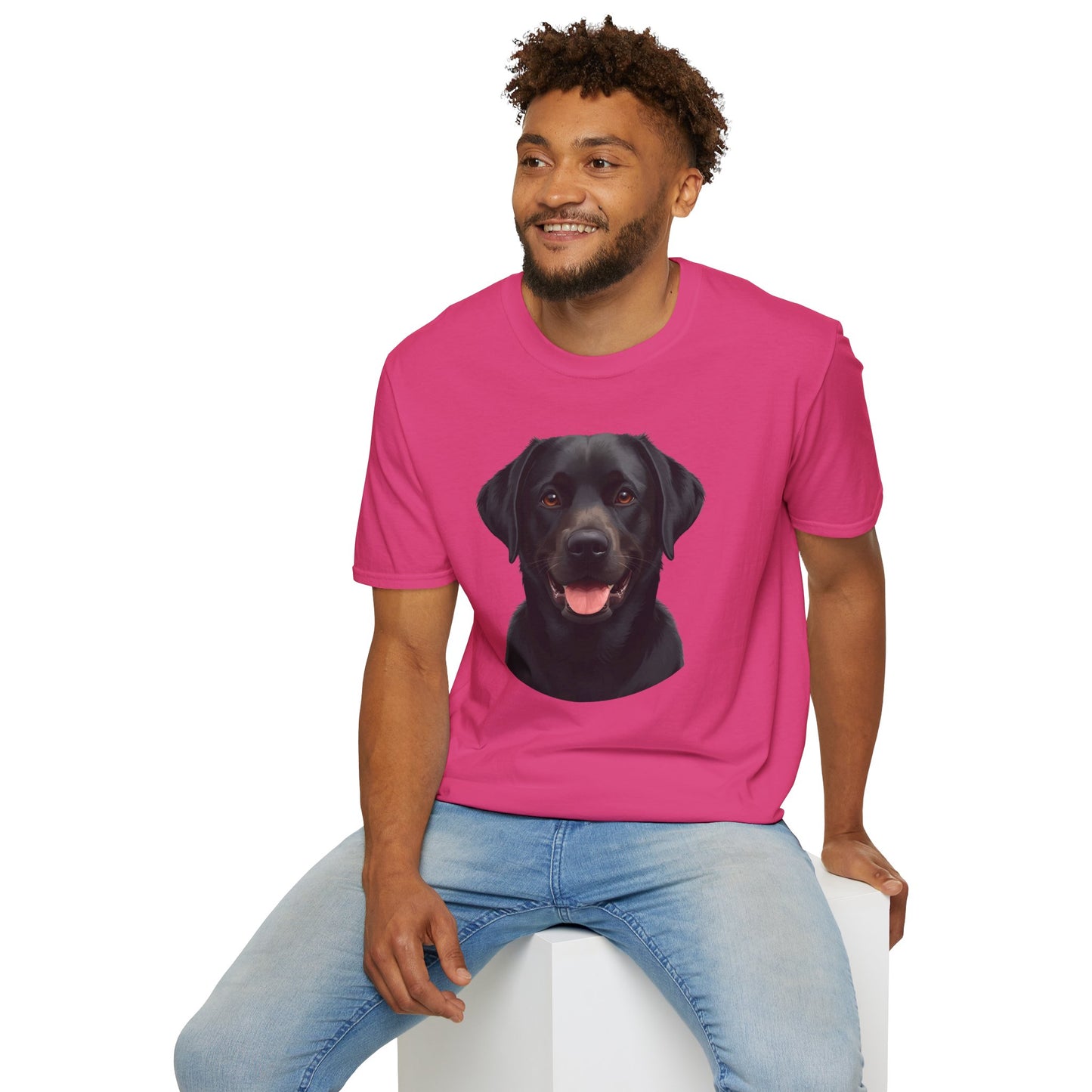Labrador Retriever Dog Portrait Shirt – Black Lab Dog Lover Gift, Cute Dog Mom Tee, Dog Dad Shirt, Pet Breed Apparel